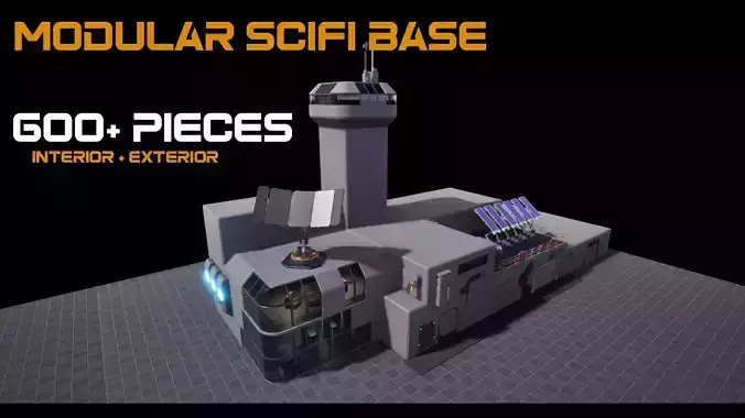 Modular Scifi Base pack all colors customizable