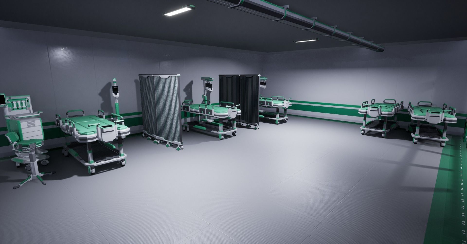 Modular Scifi Base pack all colors customizable Low-poly 3D model_19