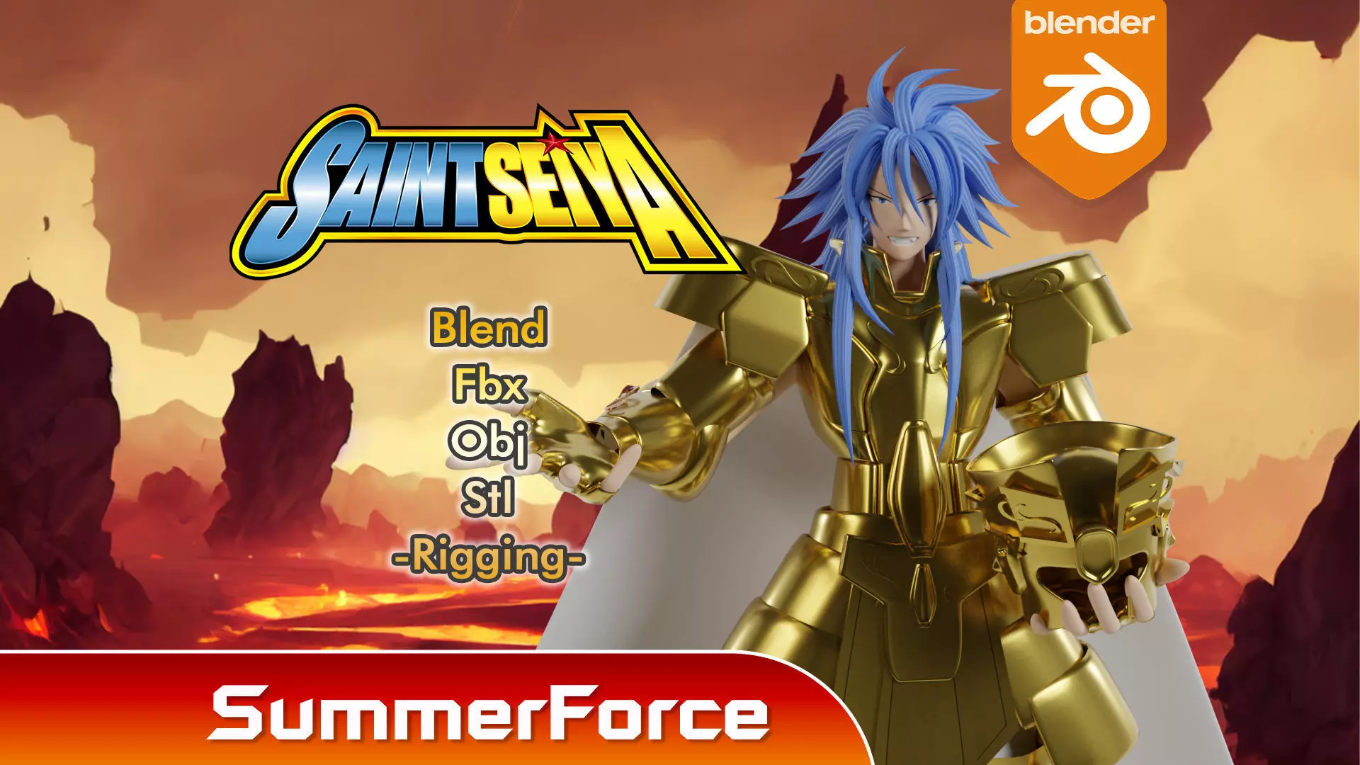 Gemini Defteros - Saint Seiya 3D model