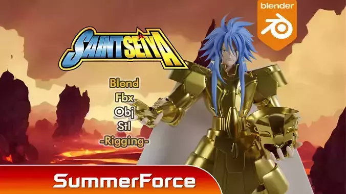 Gemini Defteros - Saint Seiya 3D model