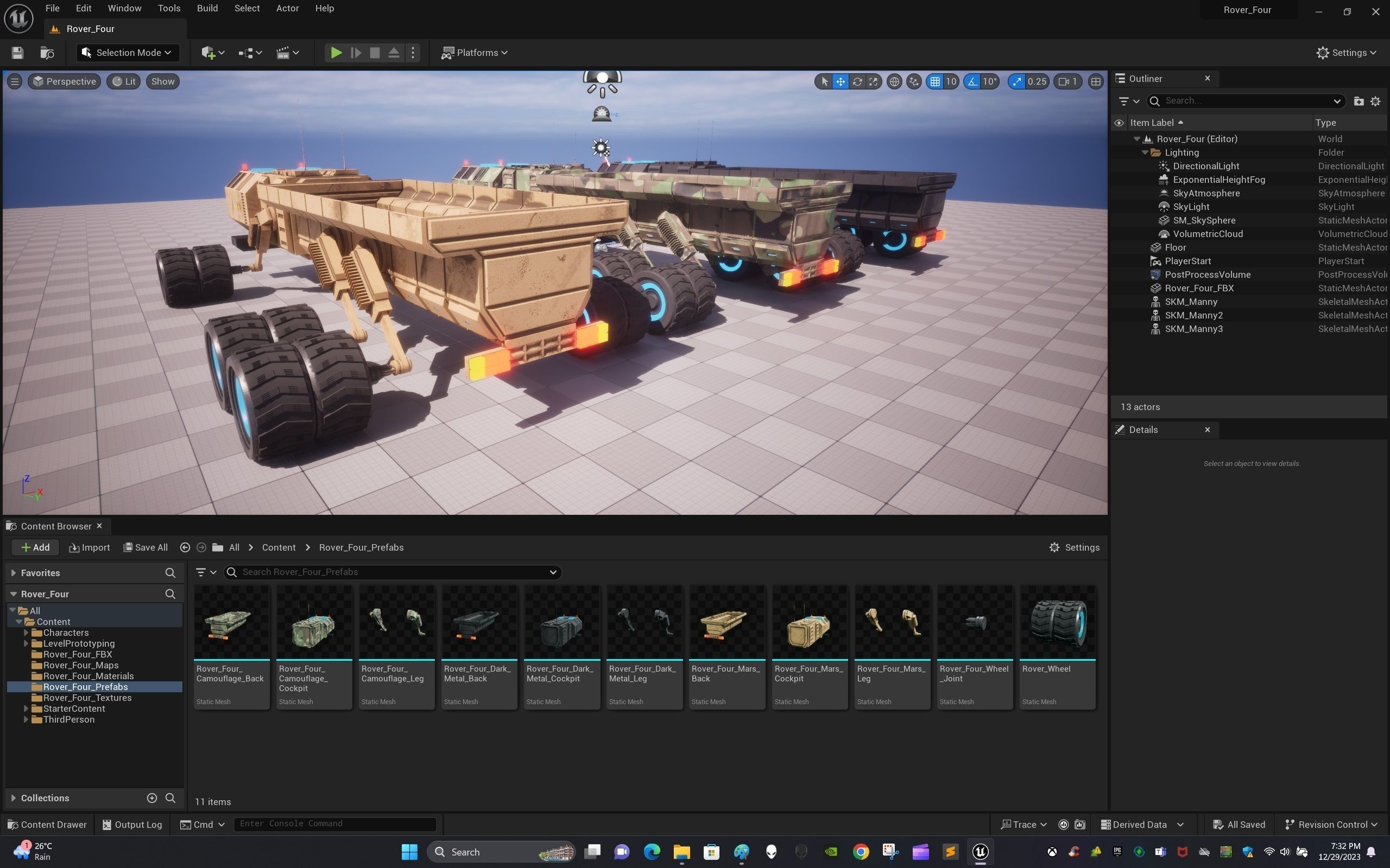 Rover Four Low-poly 3D model_25