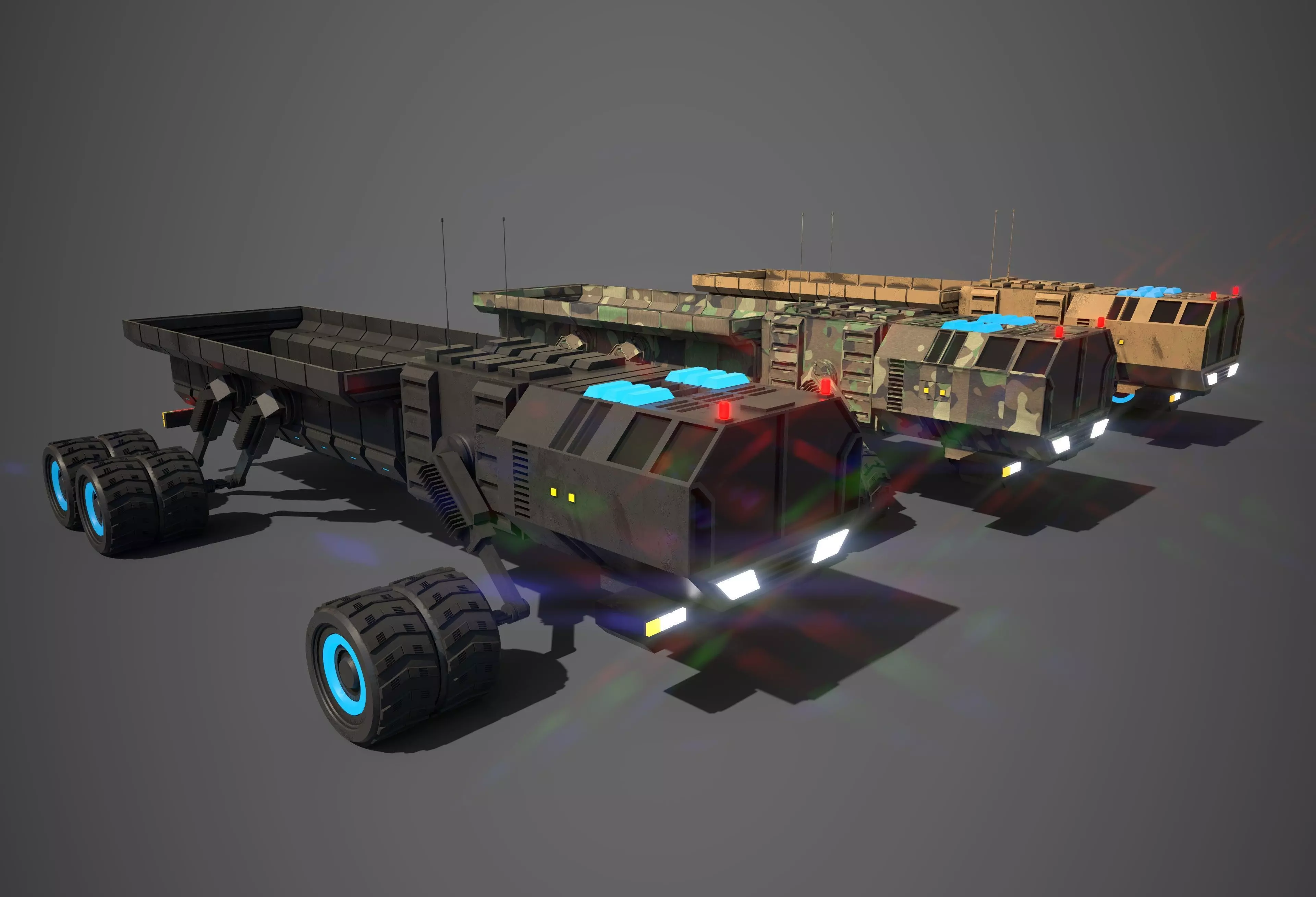 Rover Four Low-poly 3D model_0