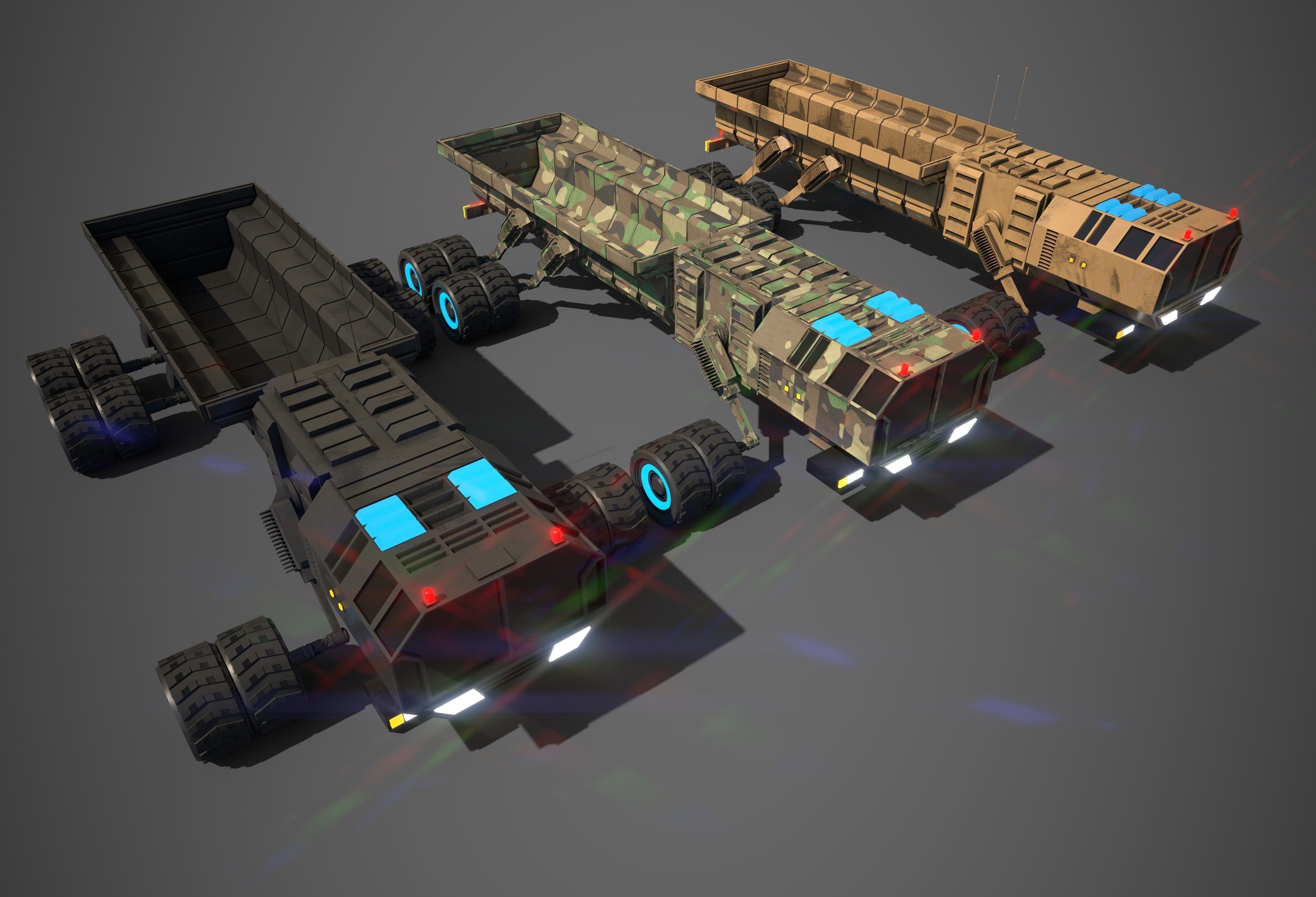 Rover Four Low-poly 3D model_2