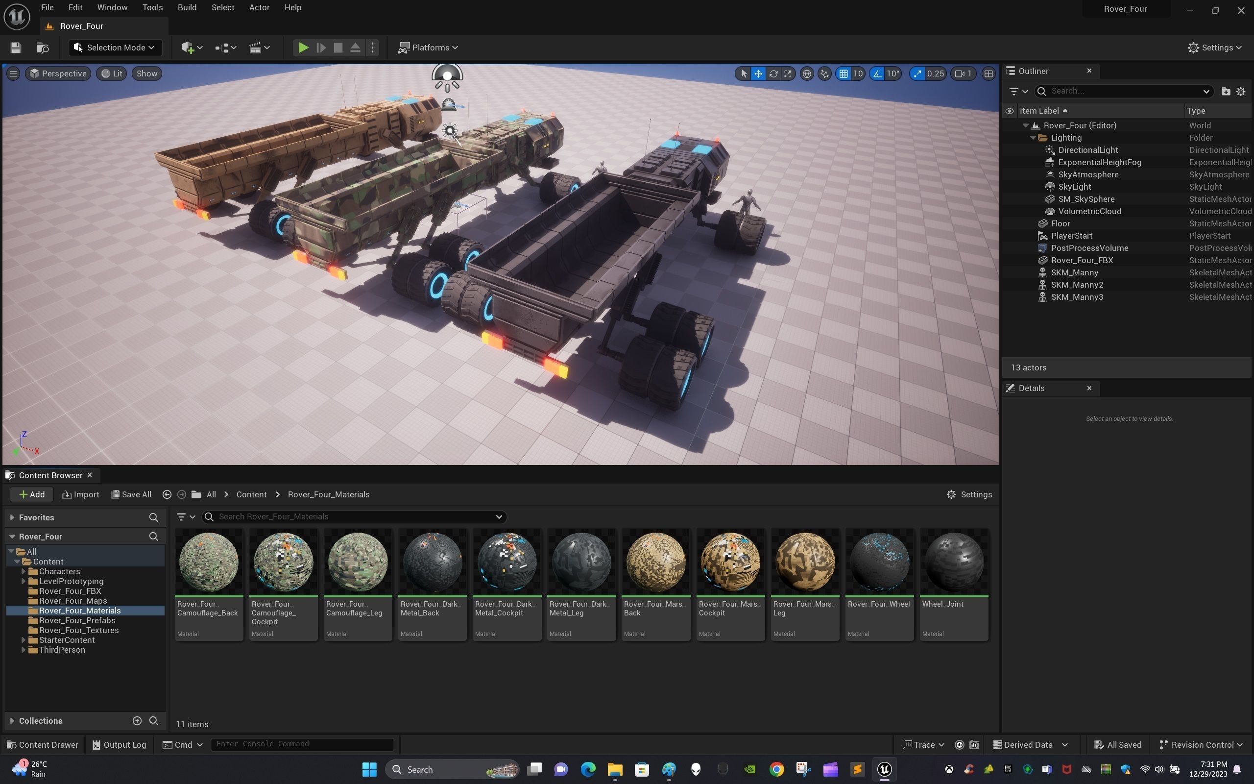 Rover Four Low-poly 3D model_24