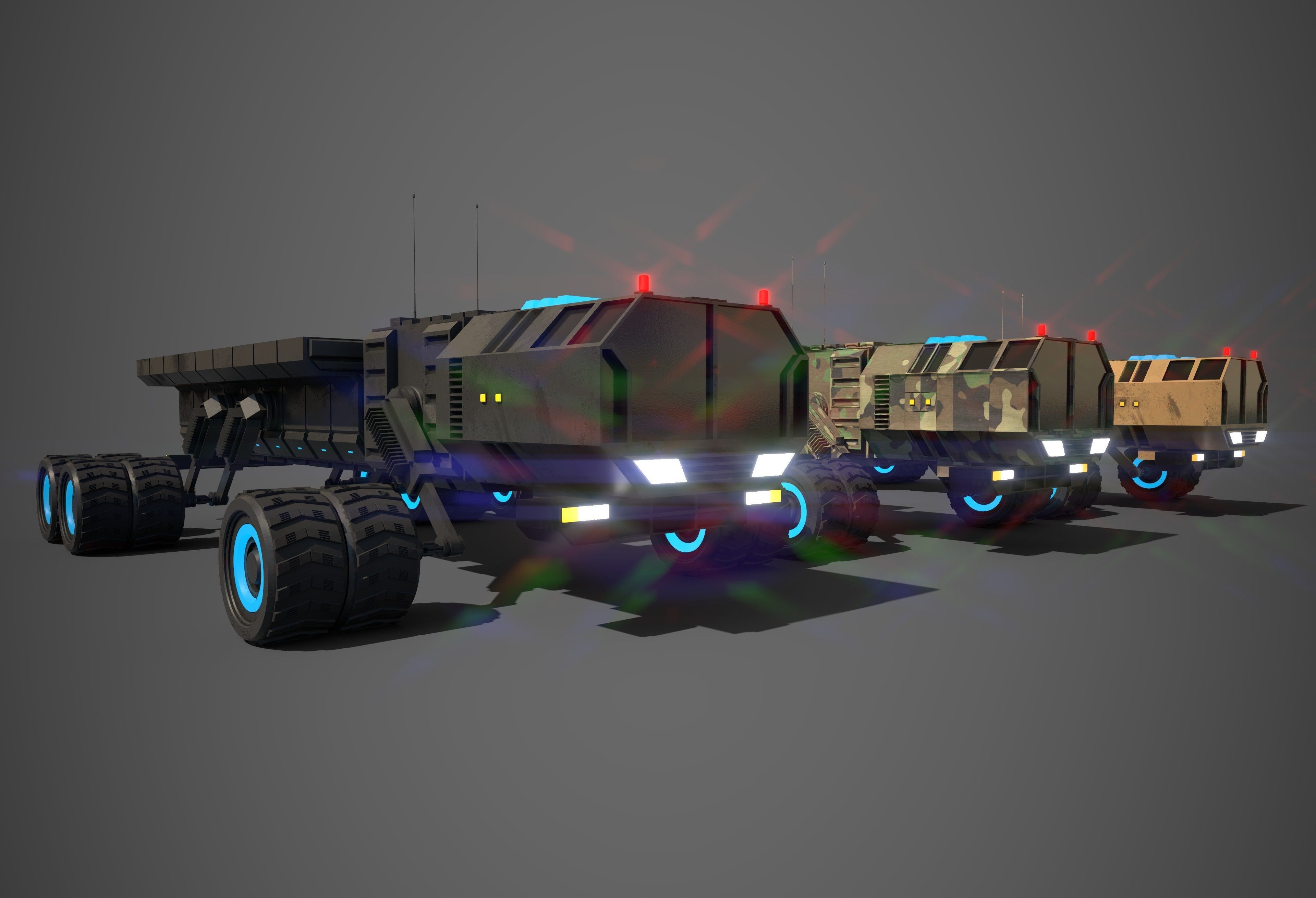 Rover Four Low-poly 3D model_4