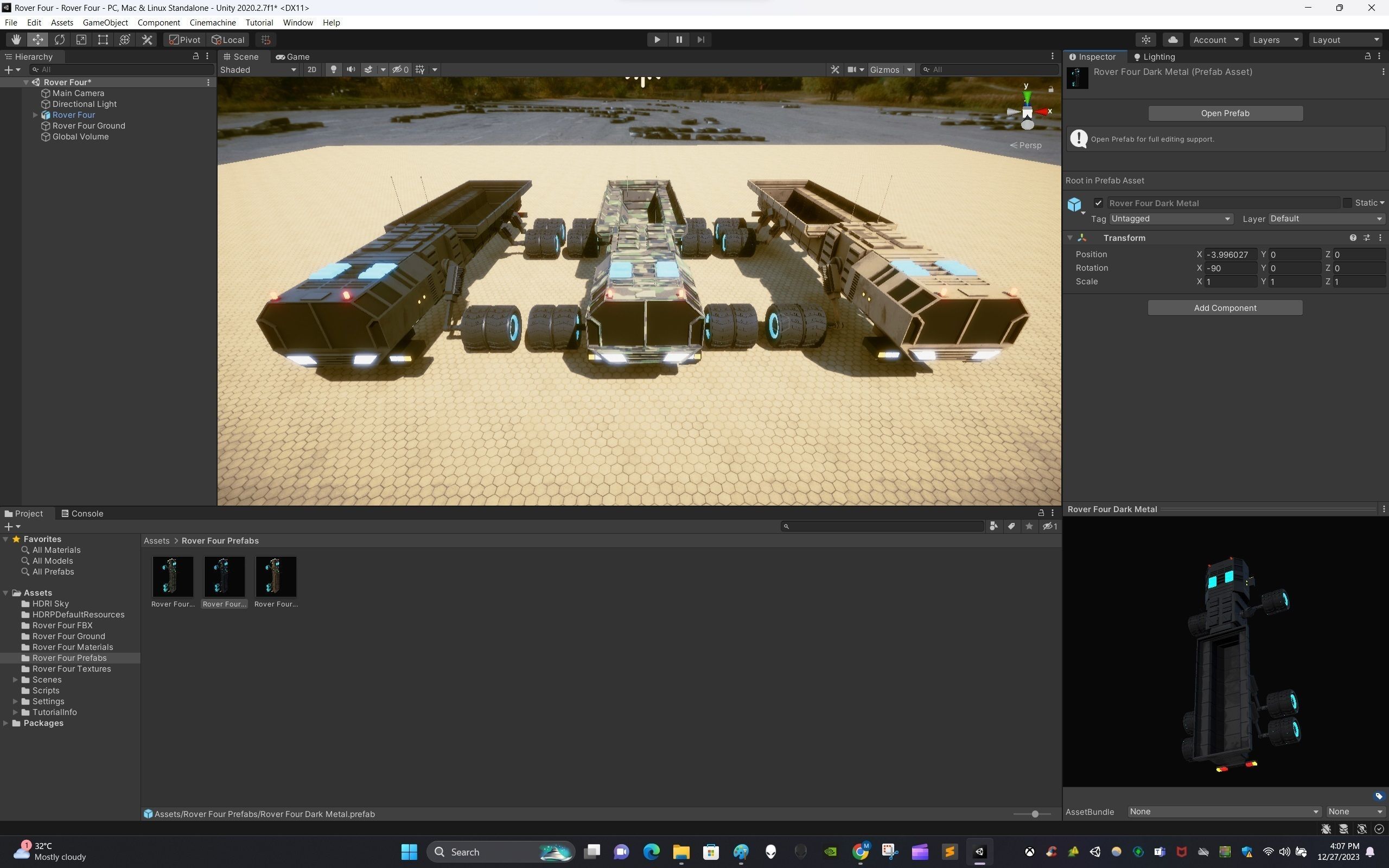 Rover Four Low-poly 3D model_15