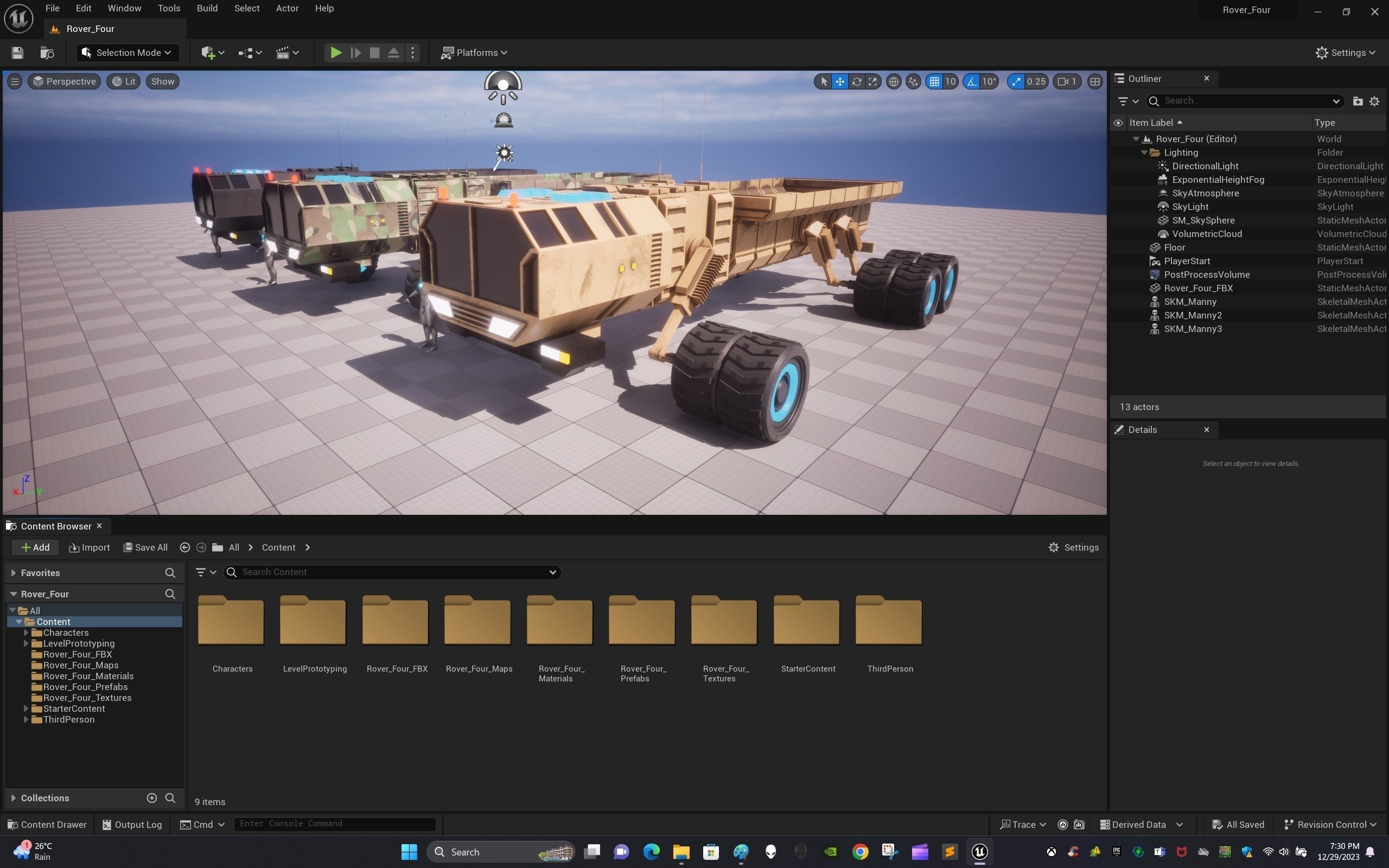 Rover Four Low-poly 3D model_22