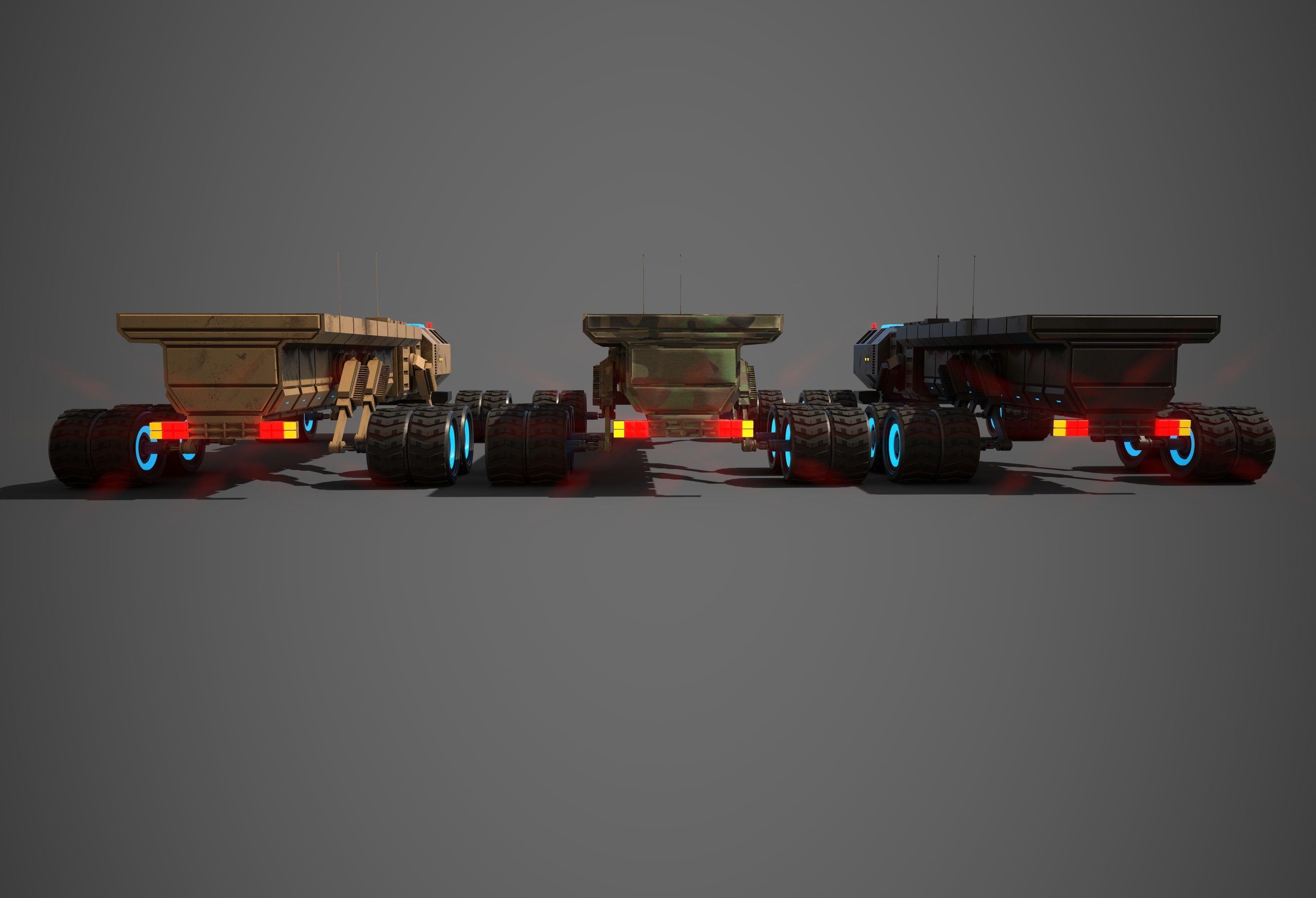 Rover Four Low-poly 3D model_9