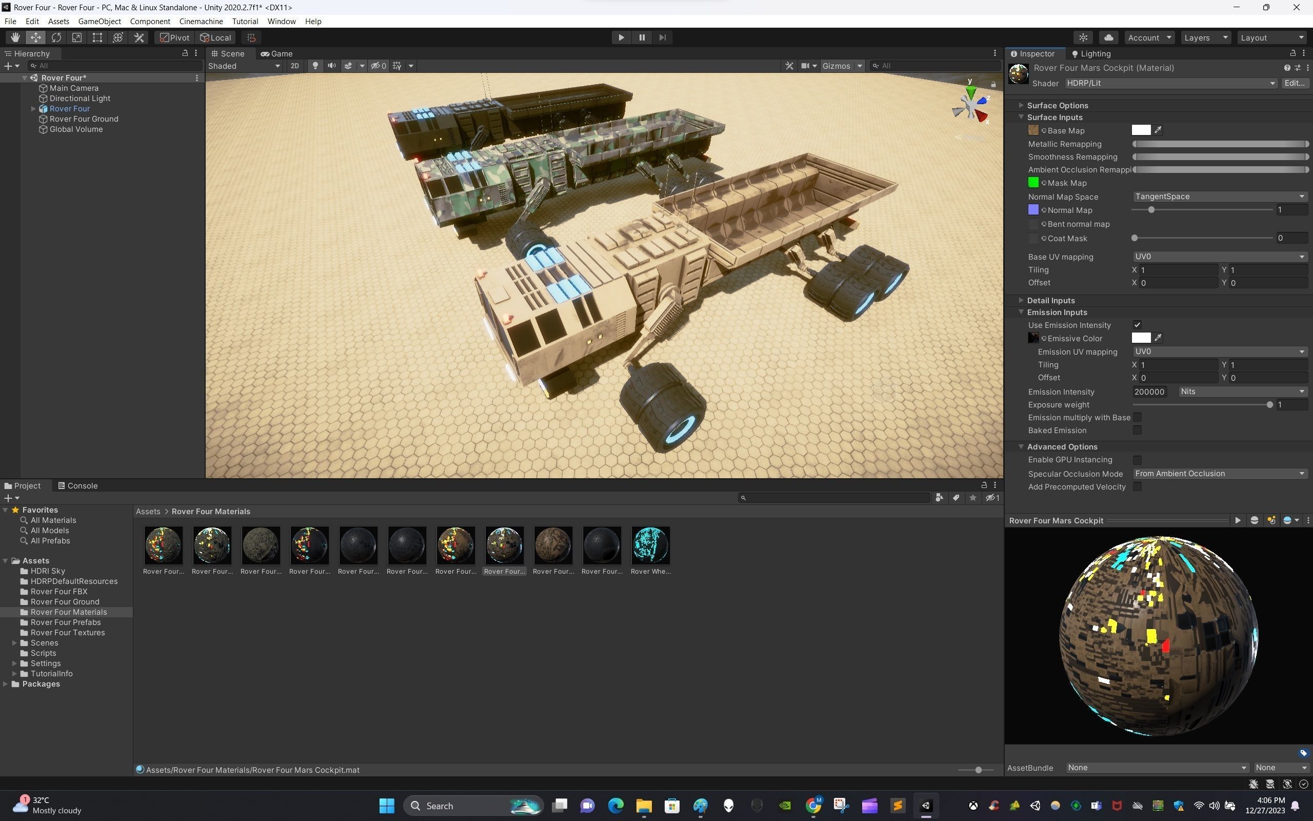 Rover Four Low-poly 3D model_14