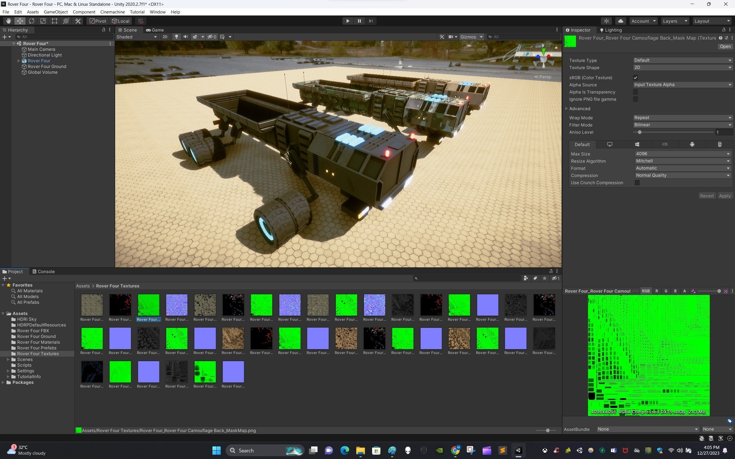 Rover Four Low-poly 3D model_13