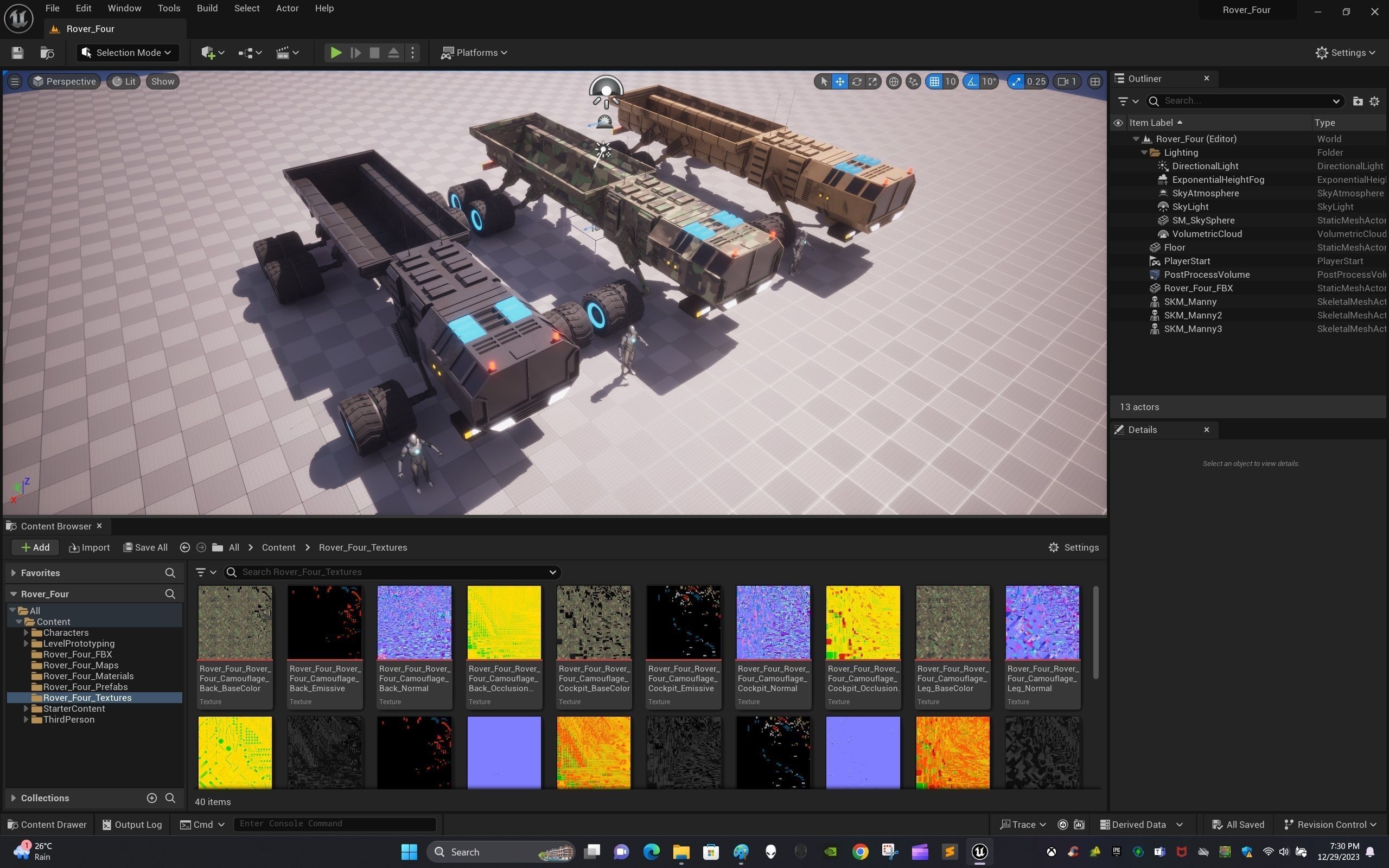 Rover Four Low-poly 3D model_23