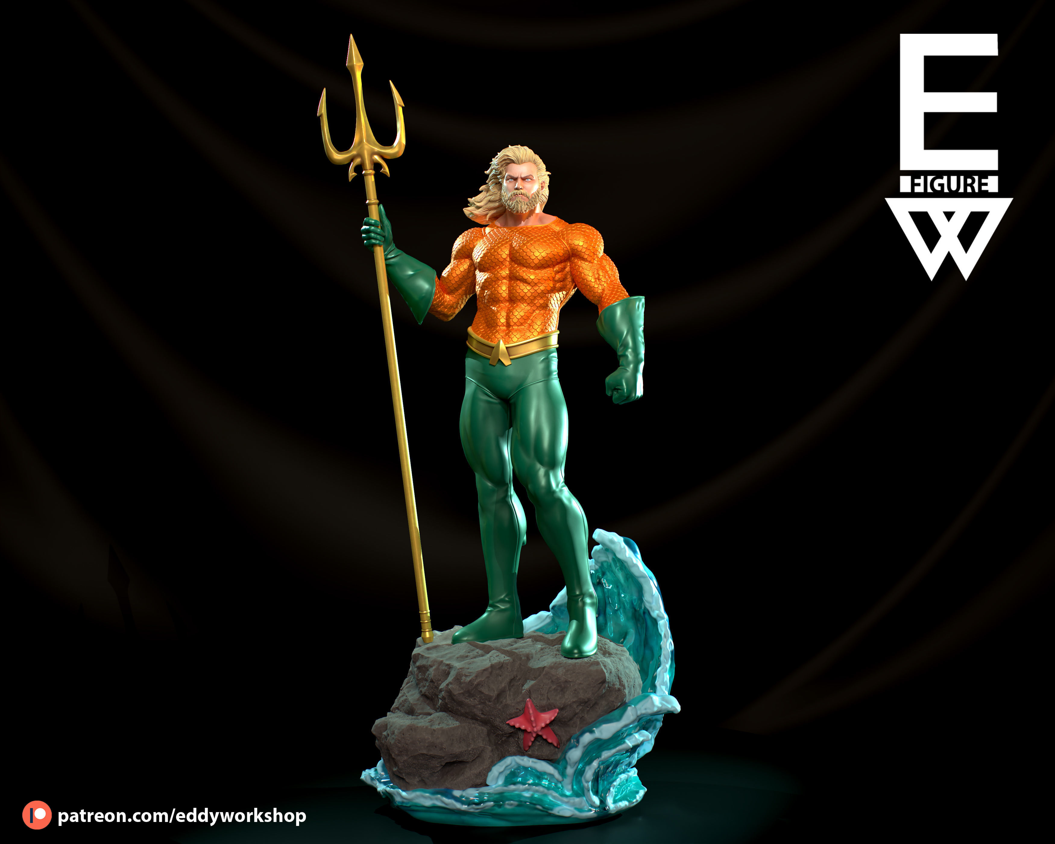 Aquaman - 3D STL READY TO PRINT 3D print model_1