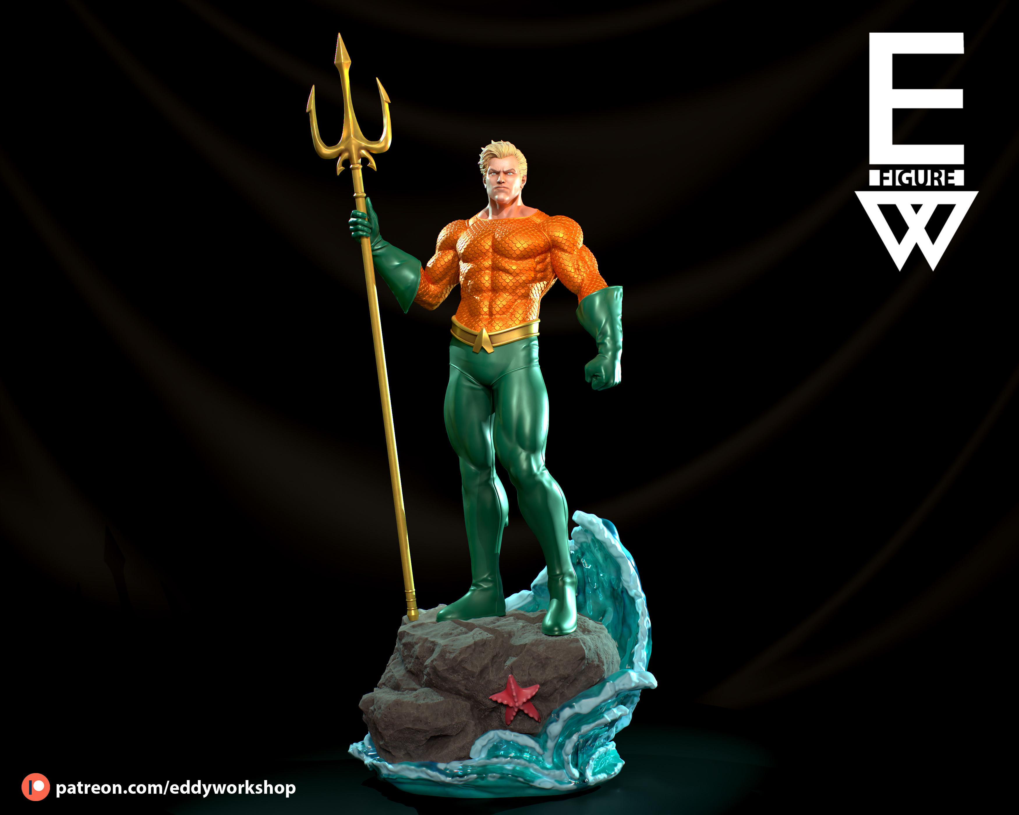 Aquaman - 3D STL READY TO PRINT 3D print model_6