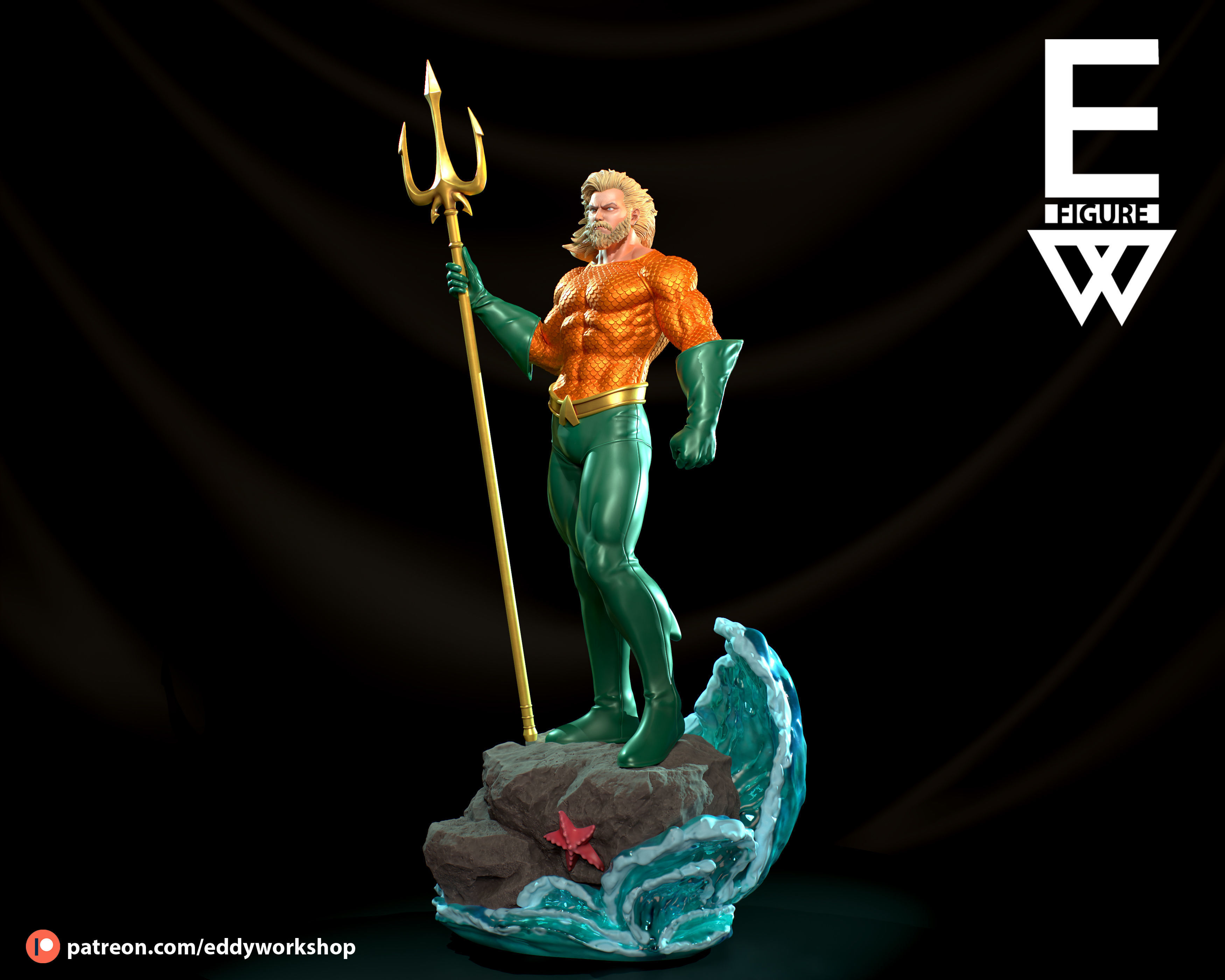 Aquaman - 3D STL READY TO PRINT 3D print model_7