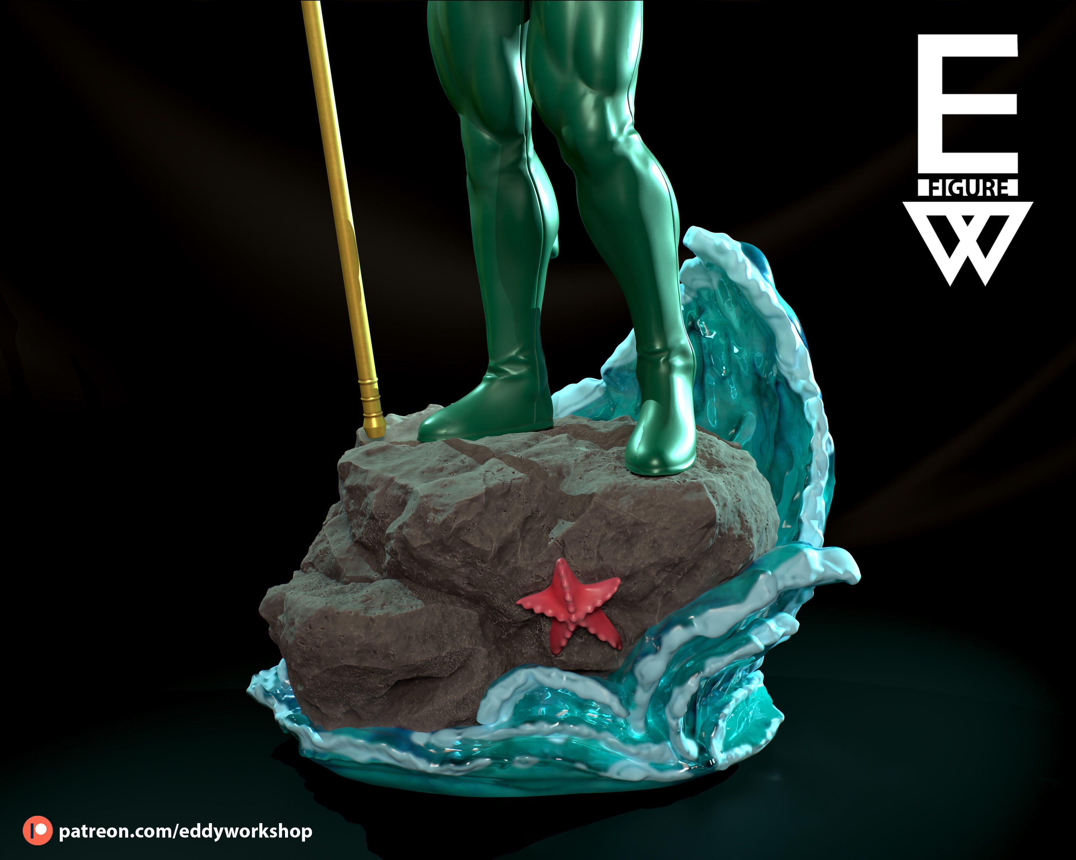 Aquaman - 3D STL READY TO PRINT 3D print model_5