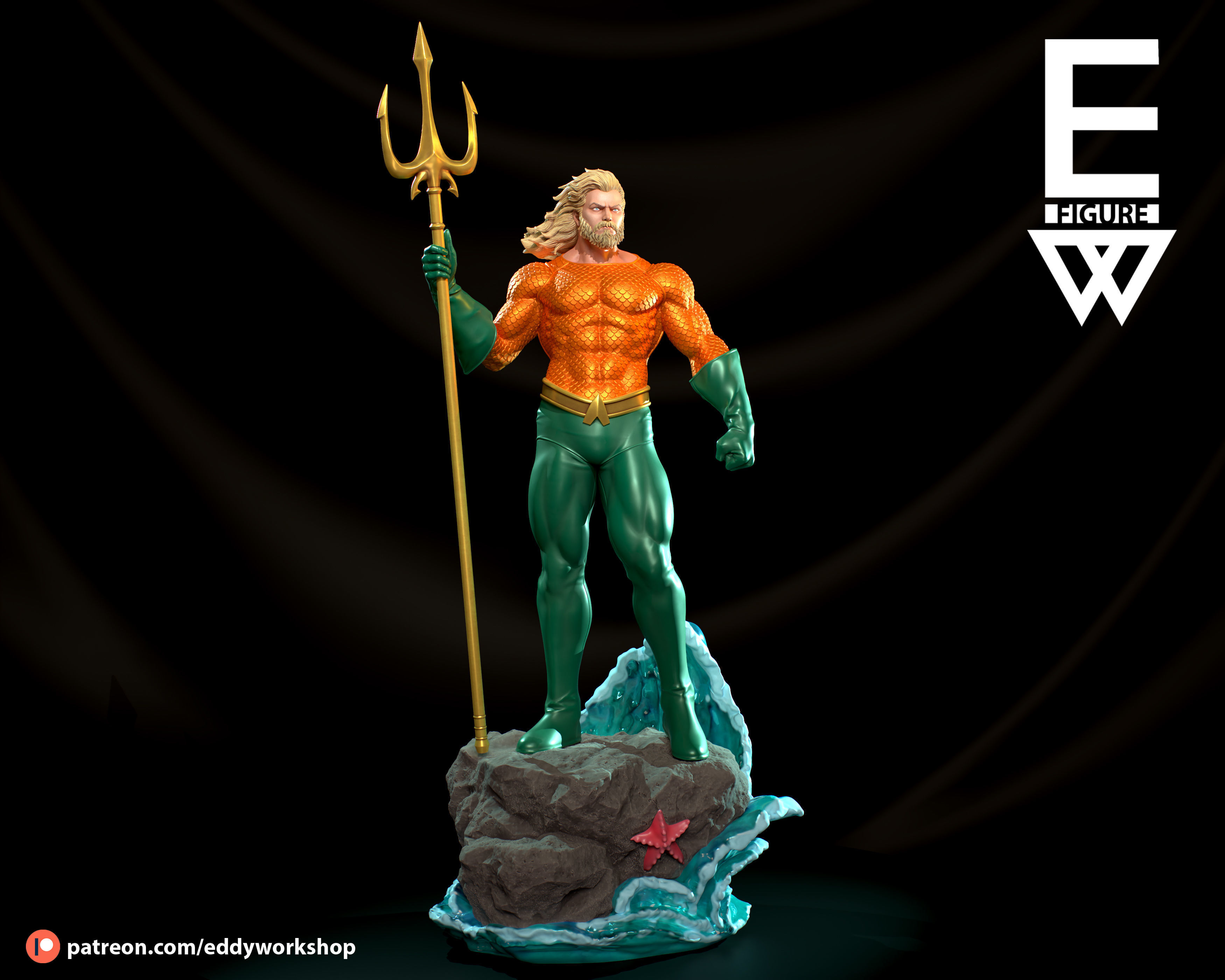 Aquaman - 3D STL READY TO PRINT 3D print model_10