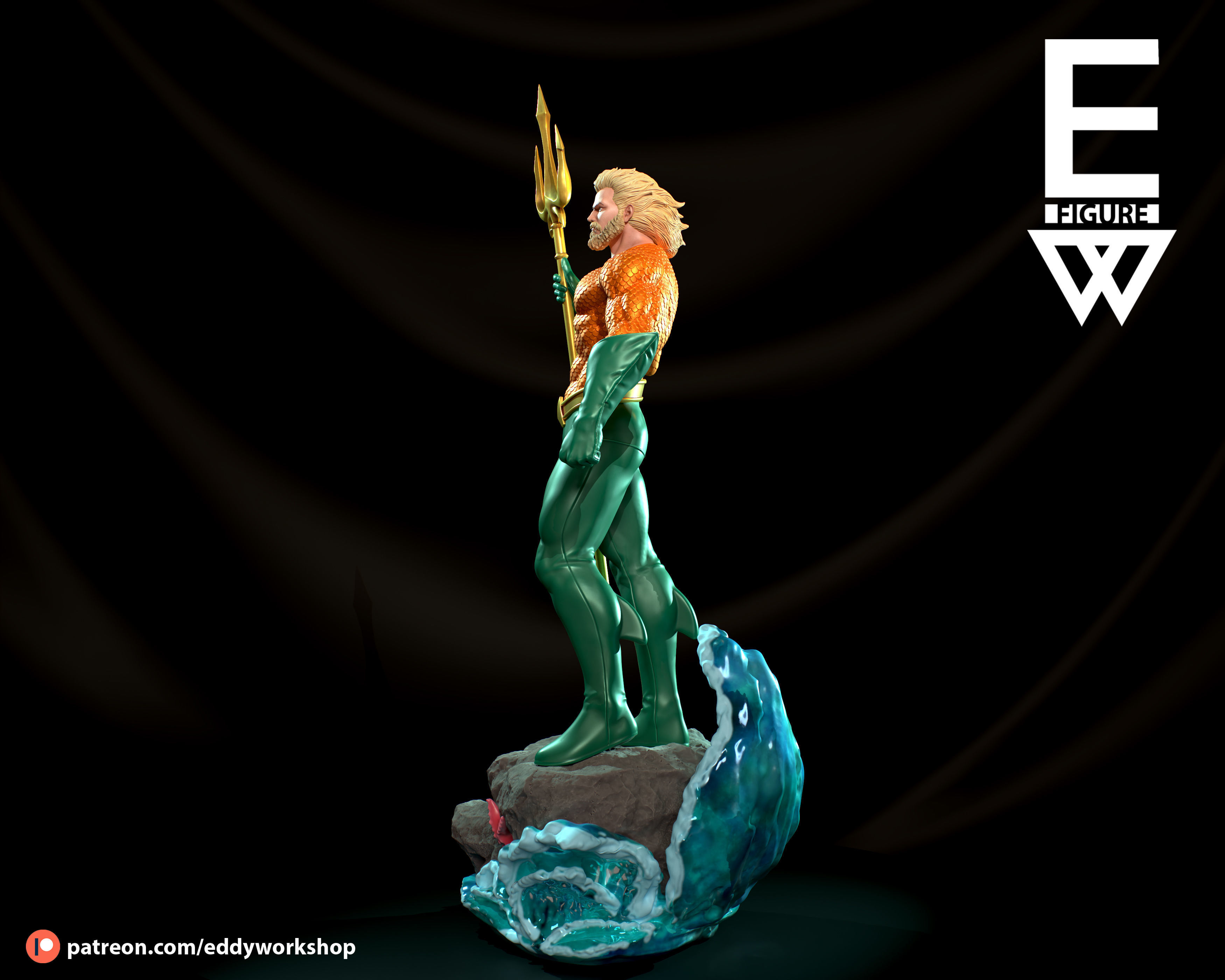 Aquaman - 3D STL READY TO PRINT 3D print model_8
