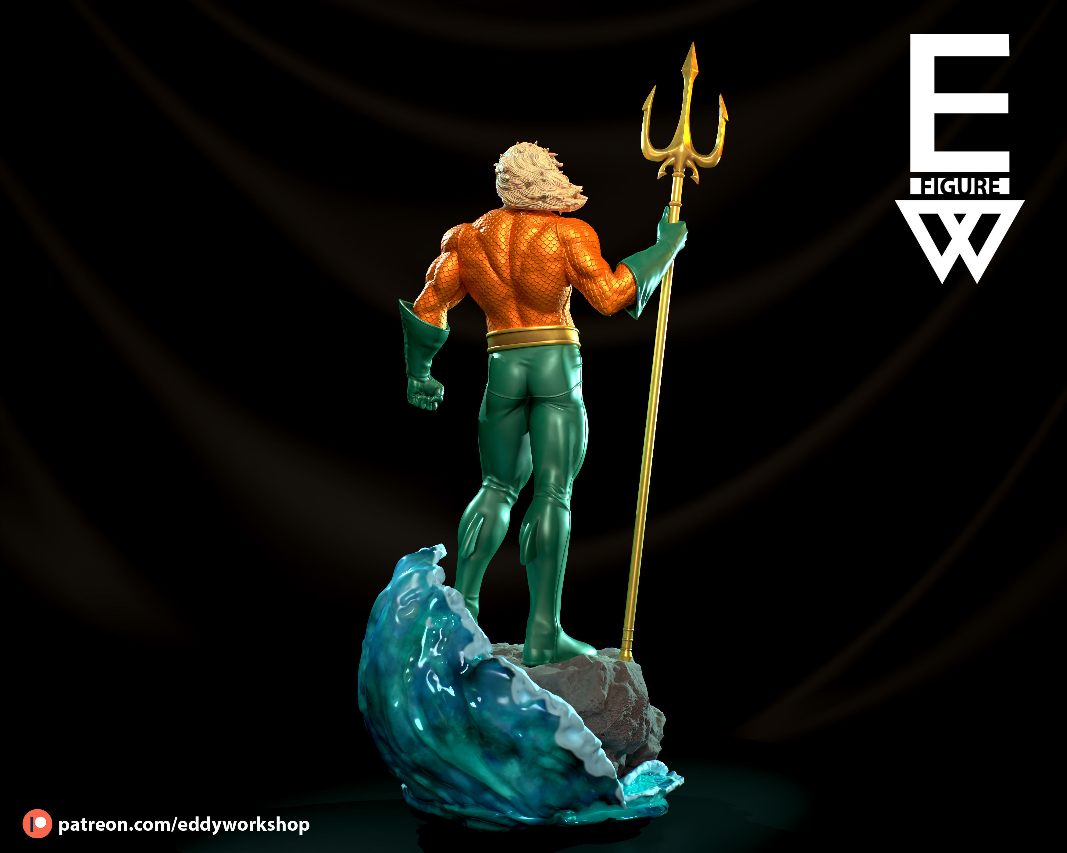 Aquaman - 3D STL READY TO PRINT 3D print model_9