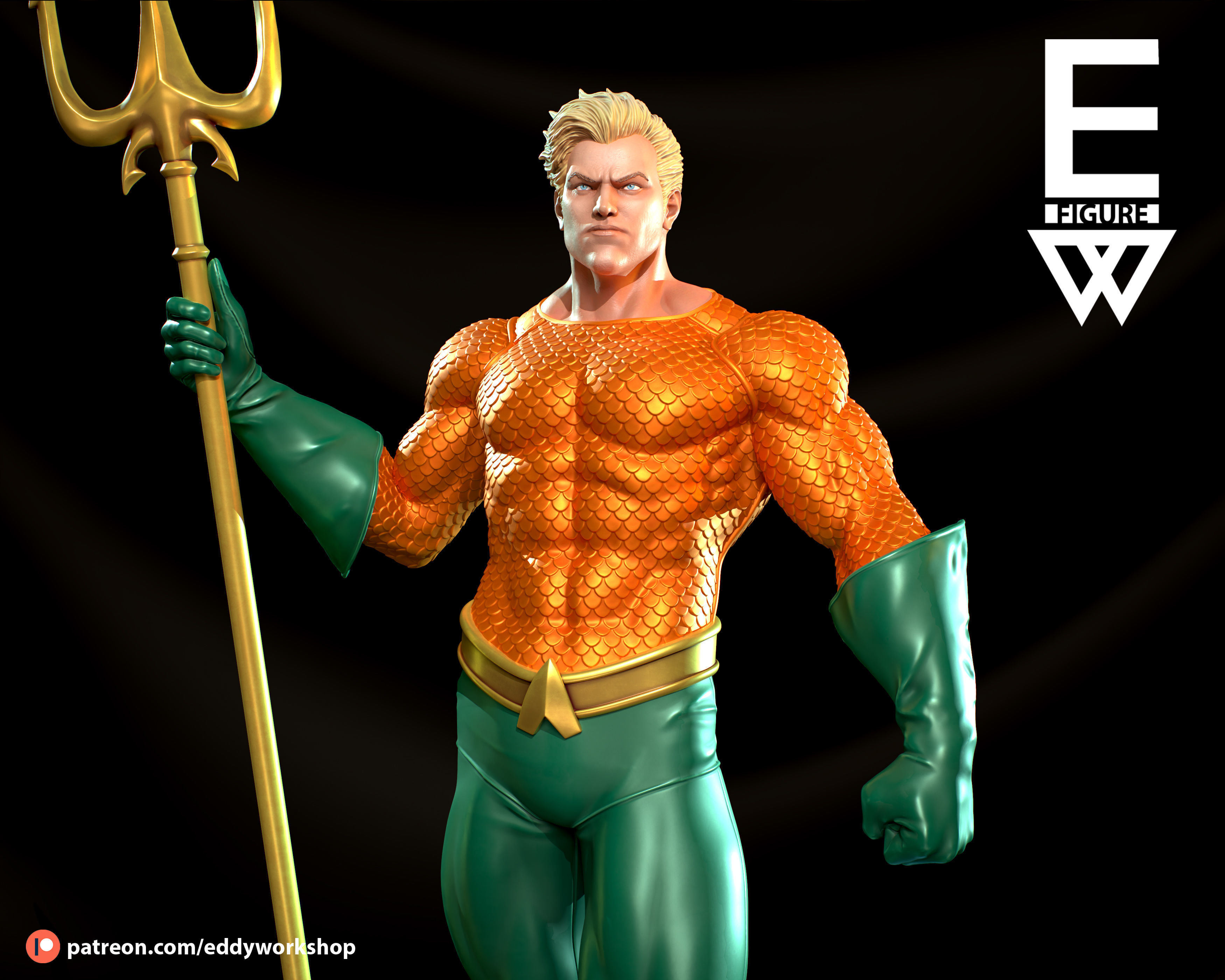 Aquaman - 3D STL READY TO PRINT 3D print model_2