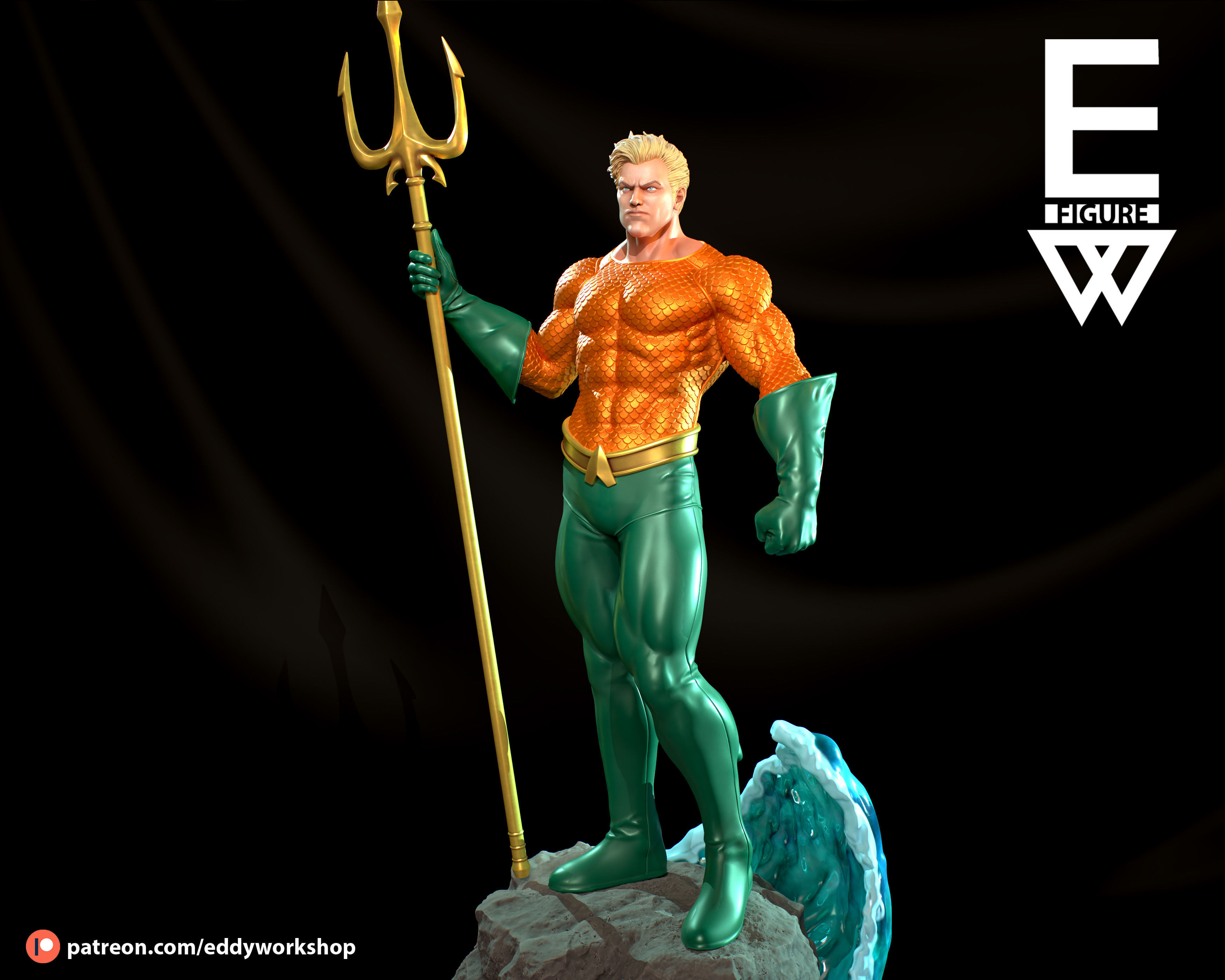 Aquaman - 3D STL READY TO PRINT 3D print model_4