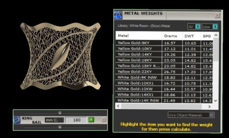 Fusion bangle light weight 3D print model_5