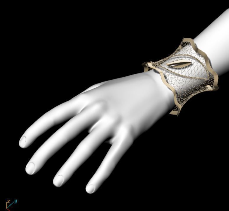 Fusion bangle light weight 3D print model_1