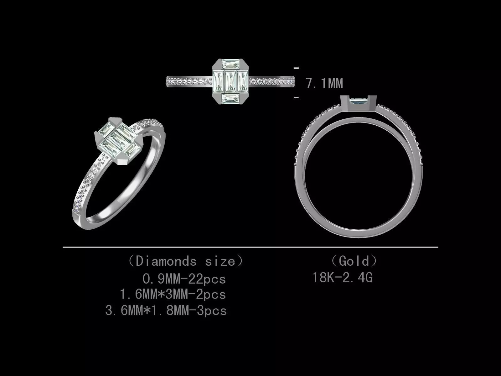 Fancy engagement ring ready for sale at lowest price Free 3D print model