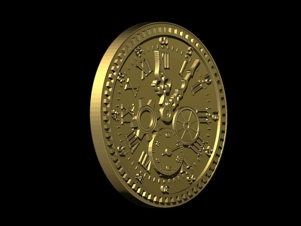 Clock pendant 3D print model_3