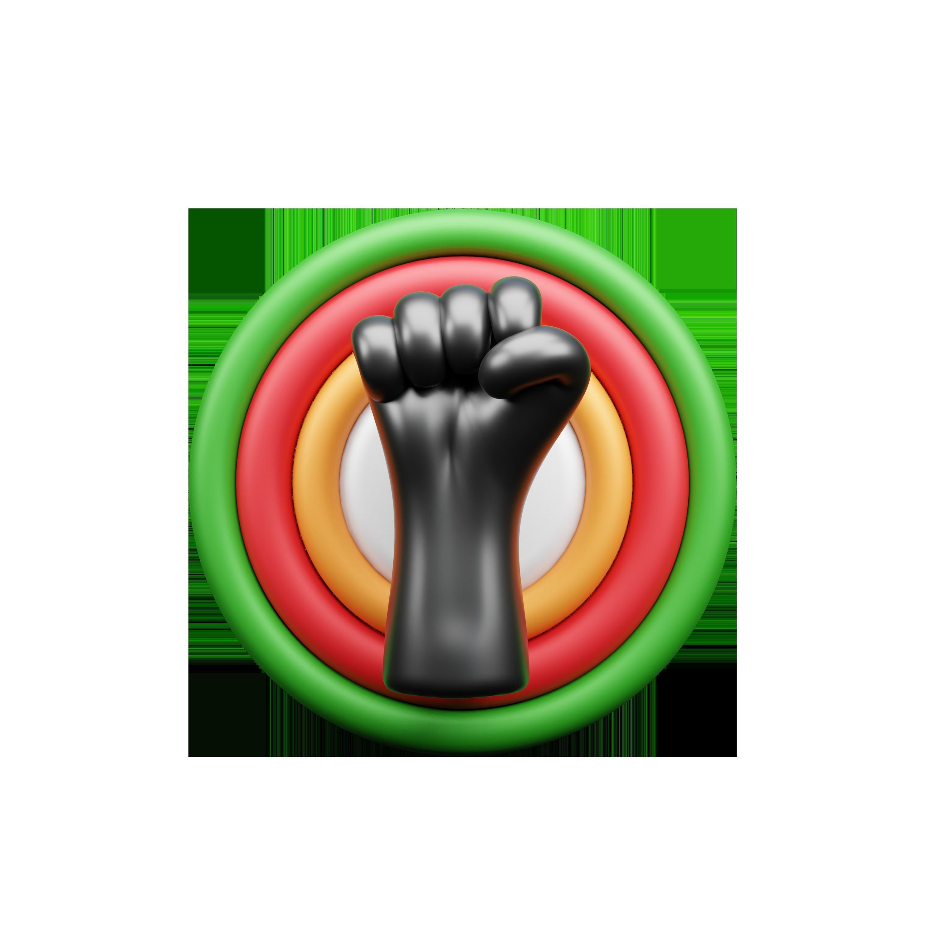 Black History Month 3d  Icon 3D model_16