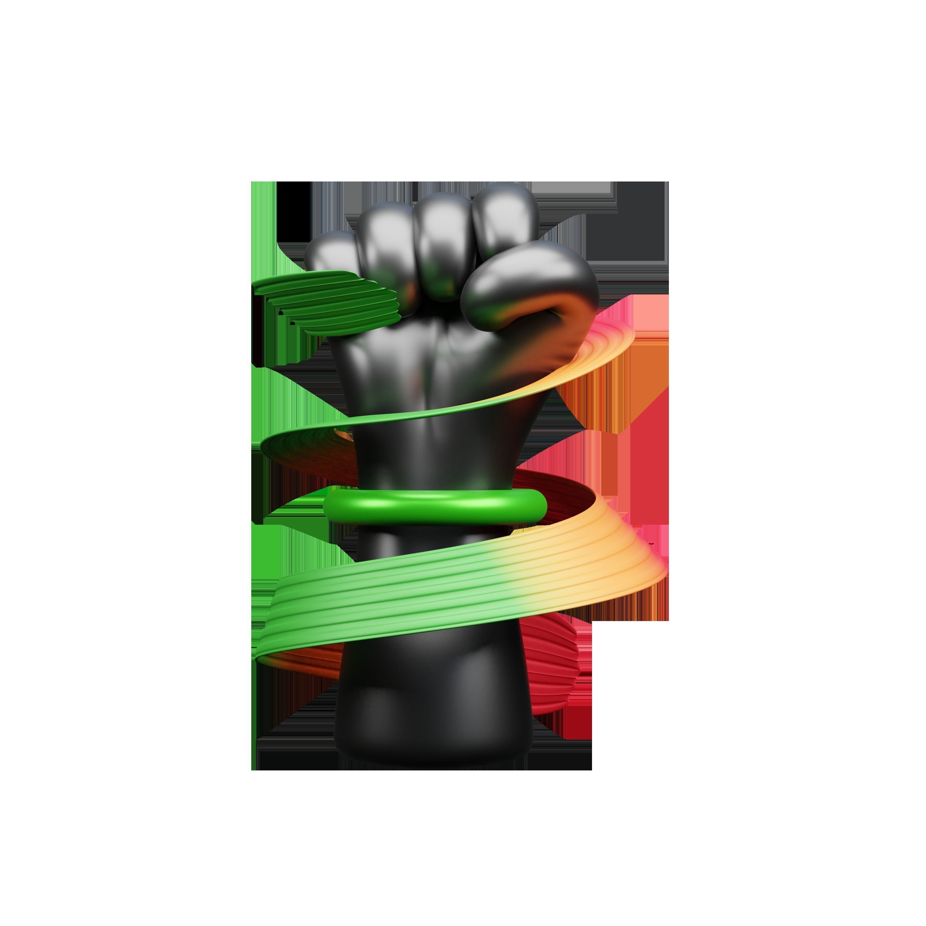 Black History Month 3d  Icon 3D model_20