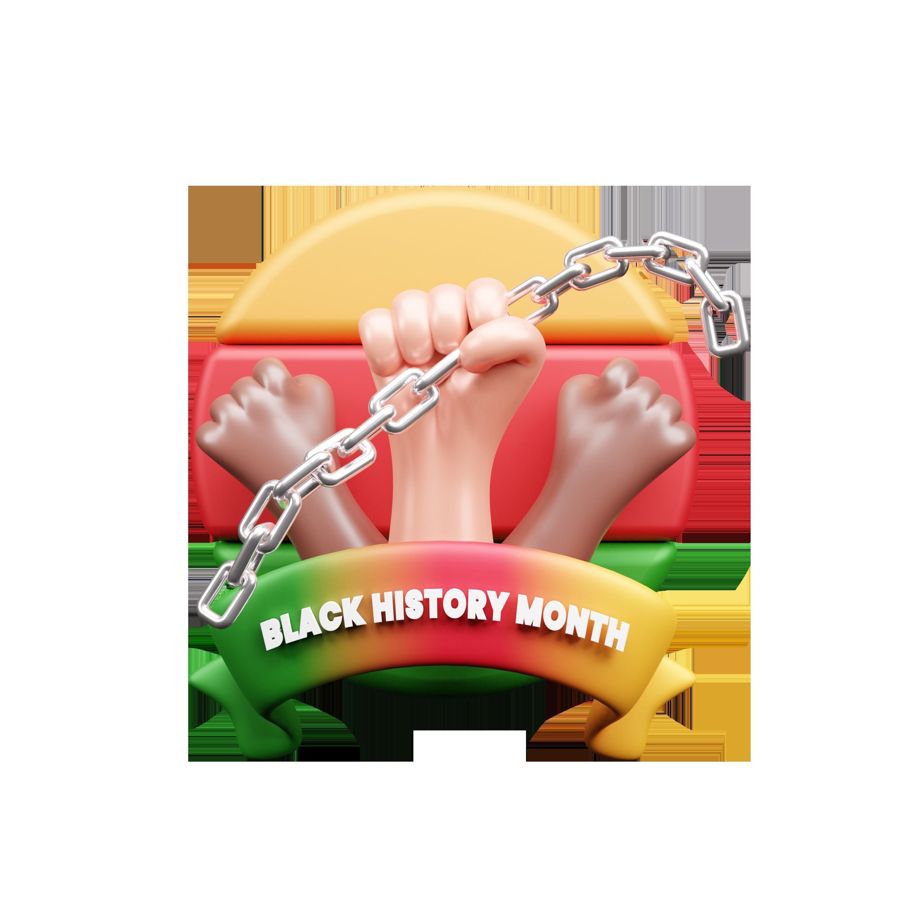 Black History Month 3d  Icon 3D model_21