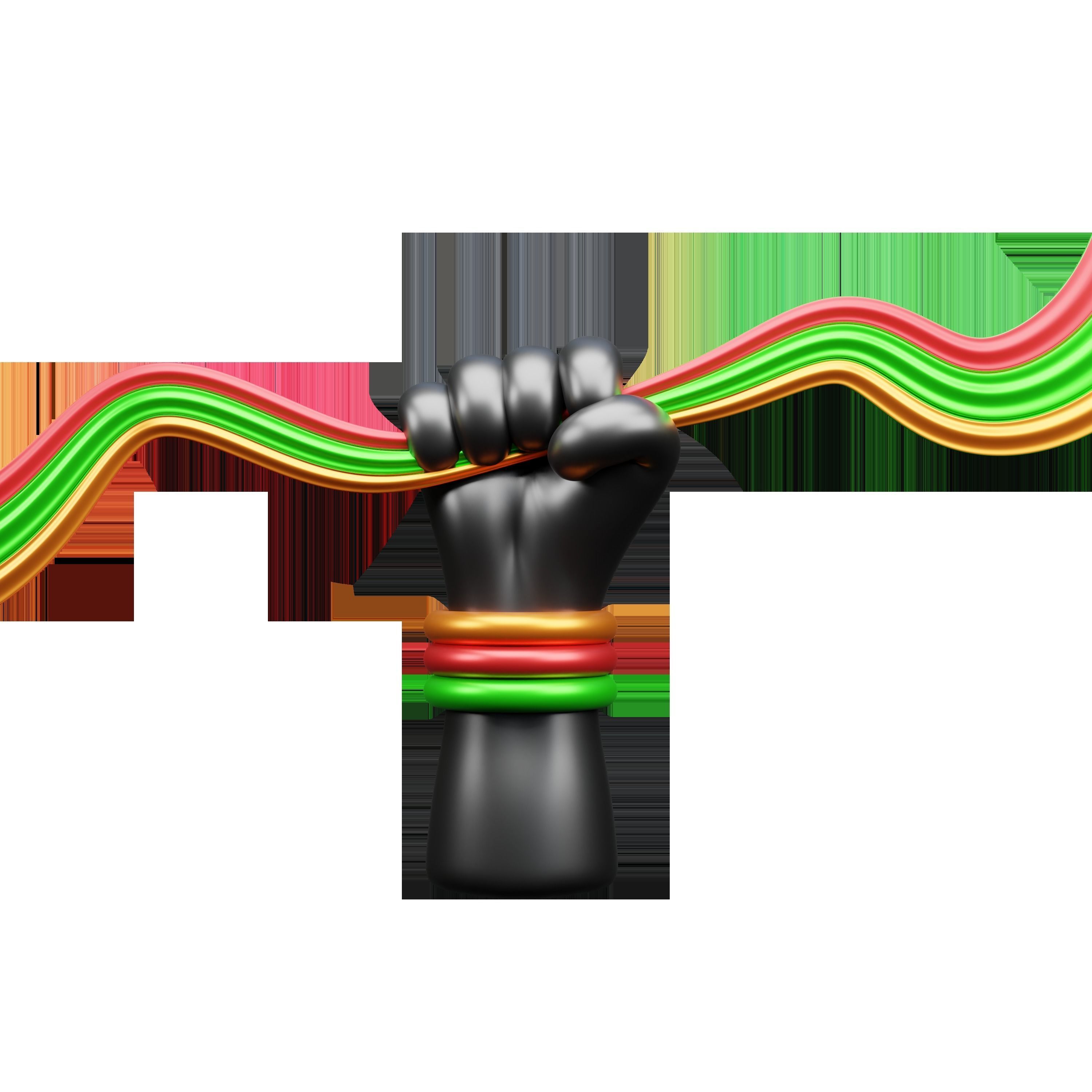 Black History Month 3d  Icon 3D model_9