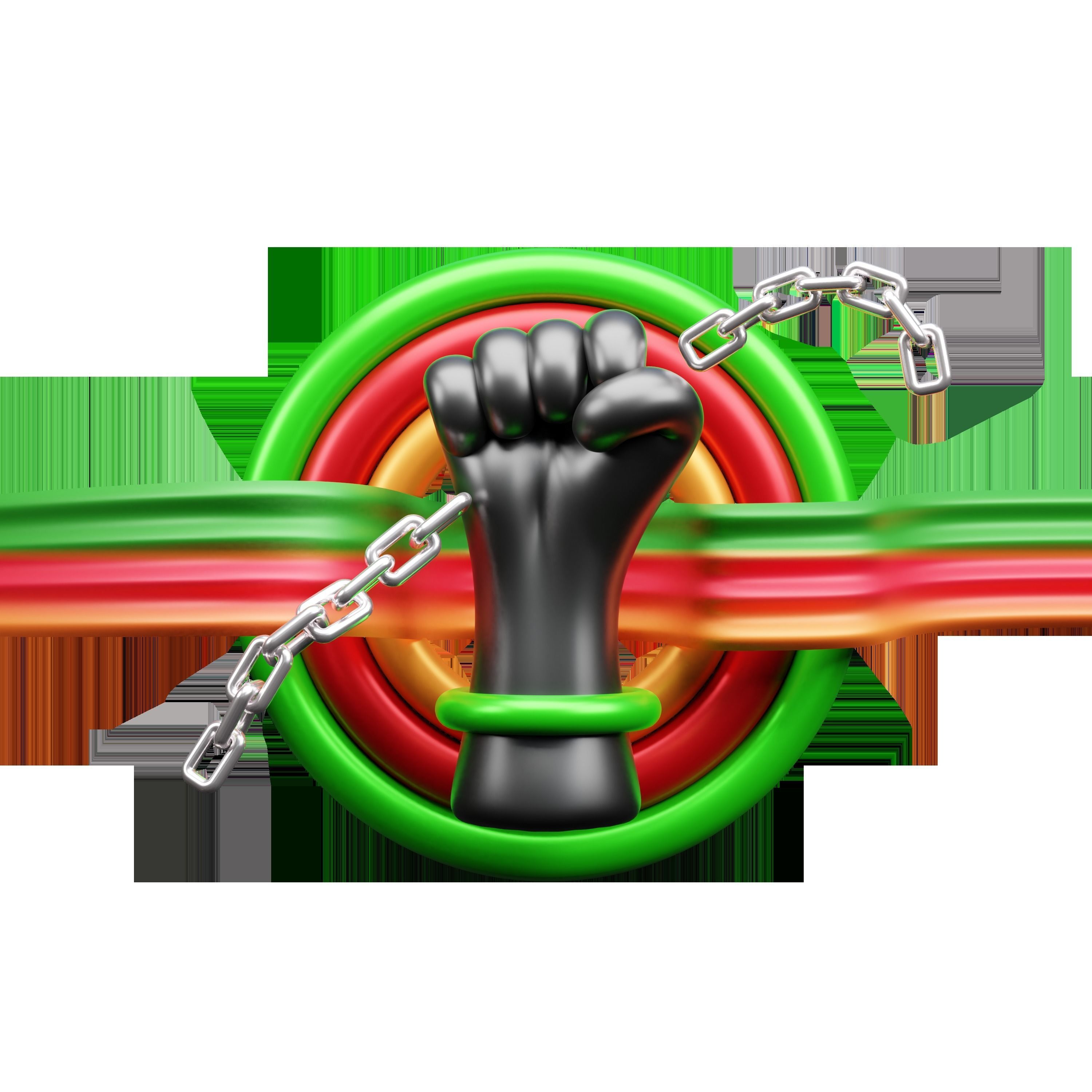 Black History Month 3d  Icon 3D model_19