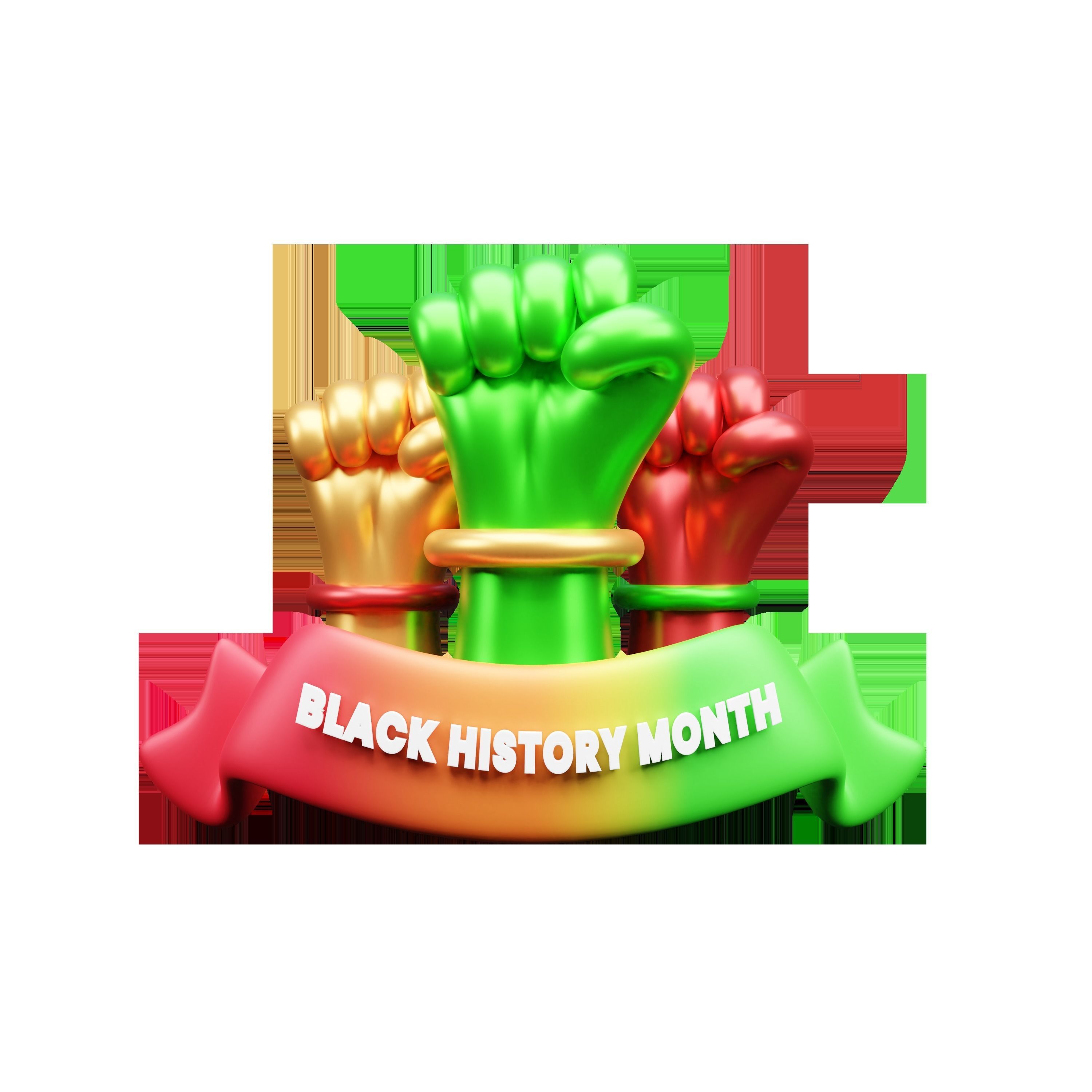 Black History Month 3d  Icon 3D model_8