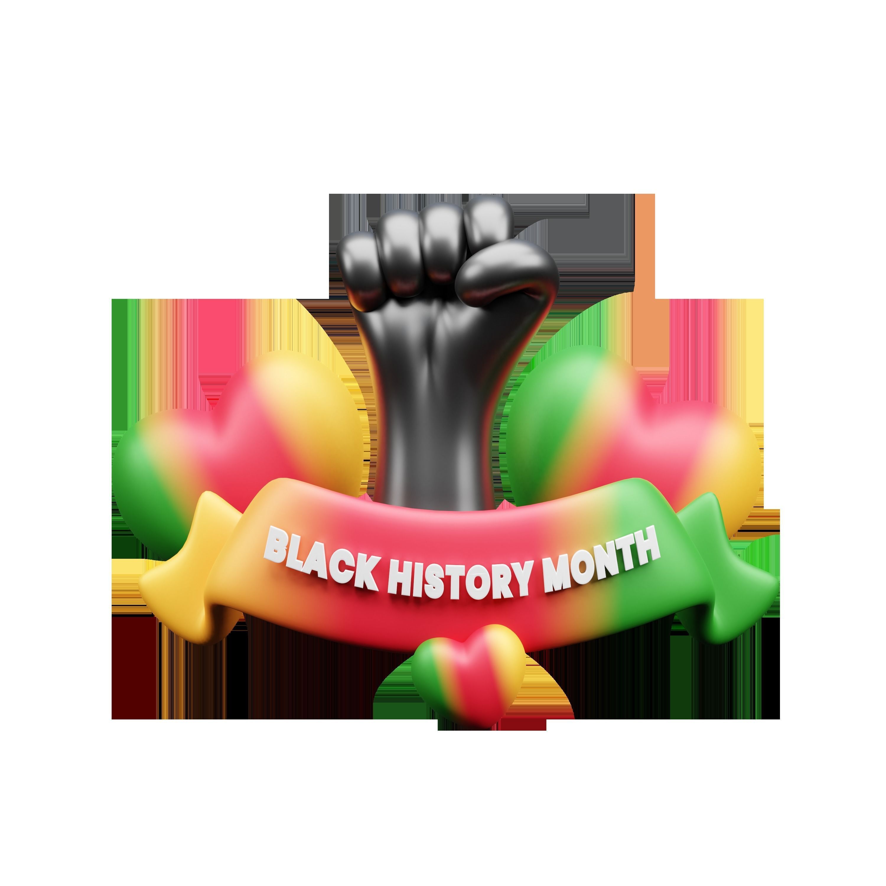 Black History Month 3d  Icon 3D model_25