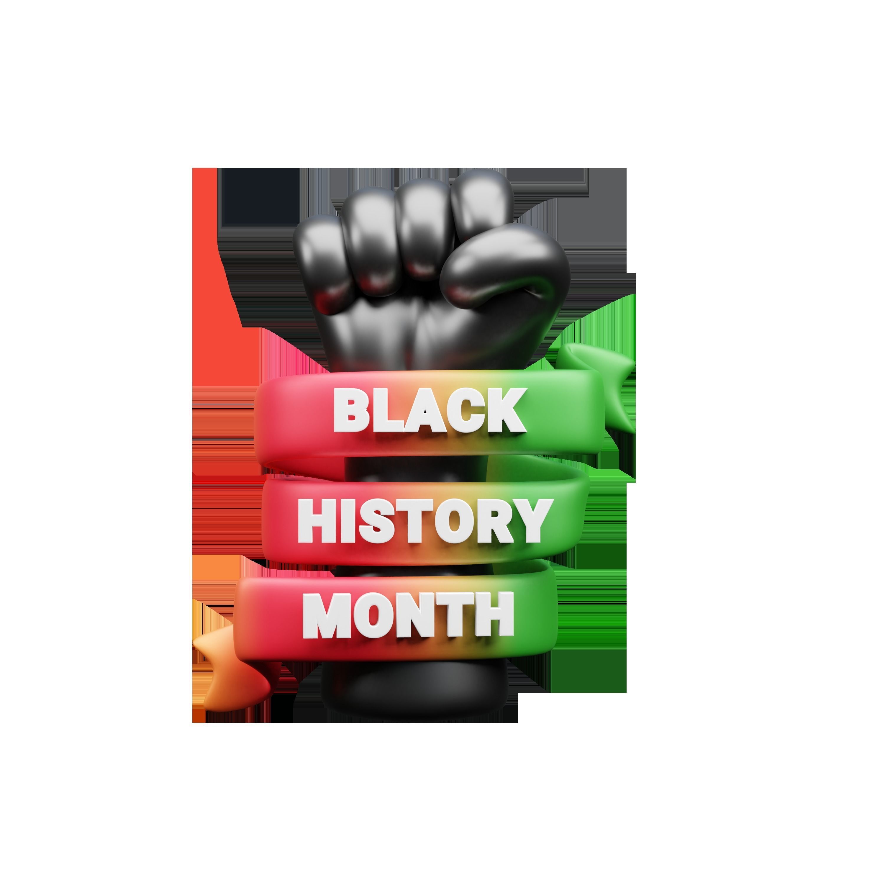 Black History Month 3d  Icon 3D model_18