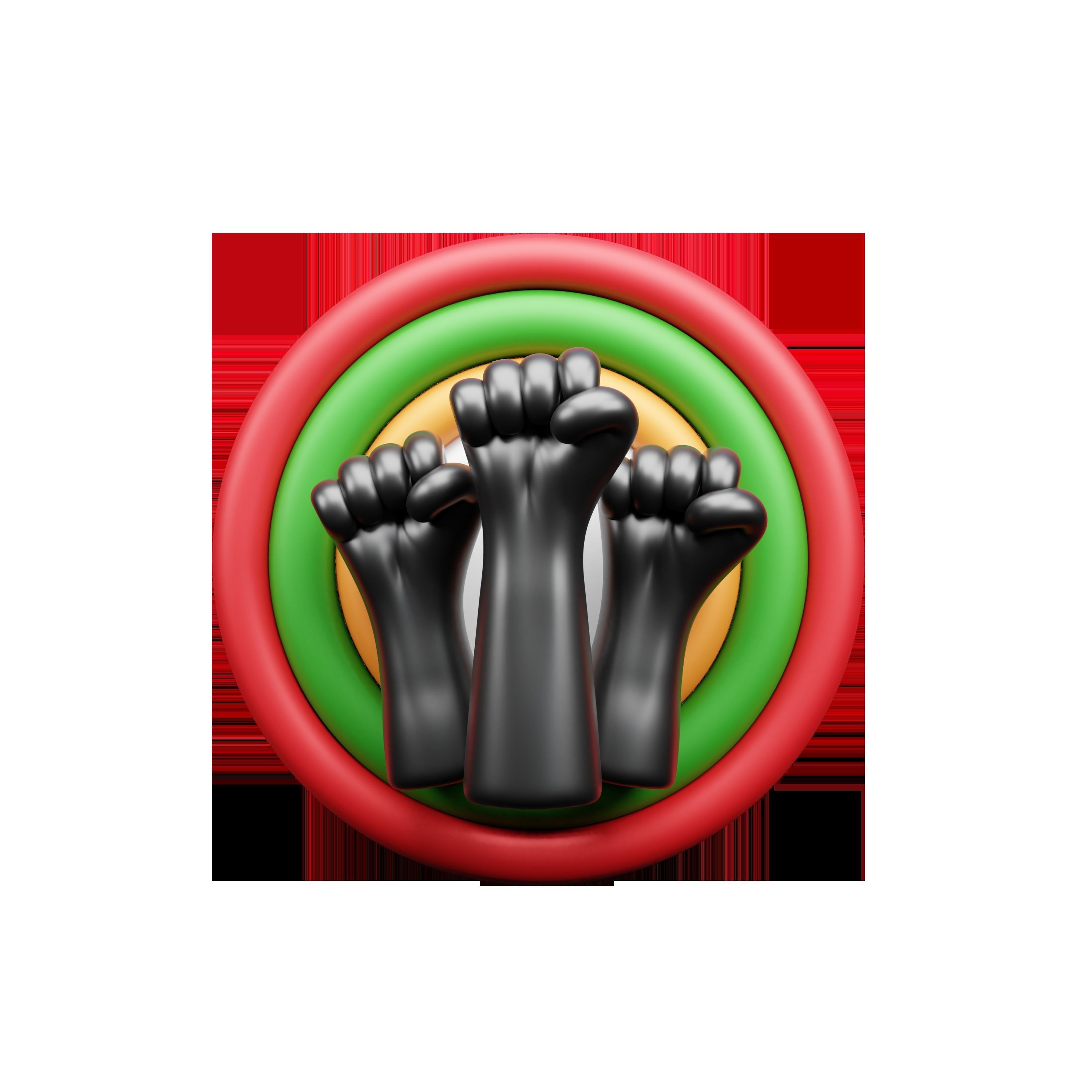 Black History Month 3d  Icon 3D model_22