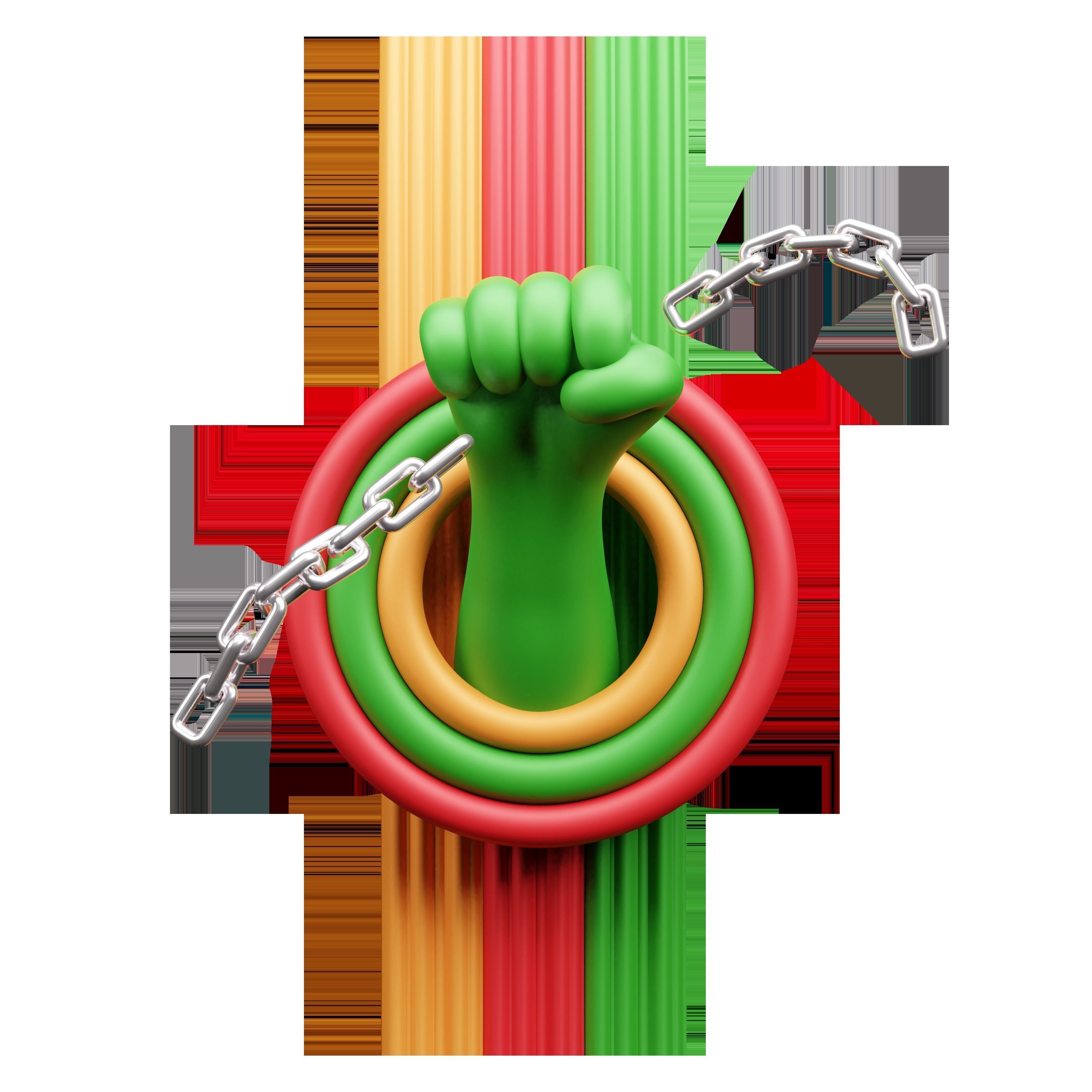 Black History Month 3d  Icon 3D model_15