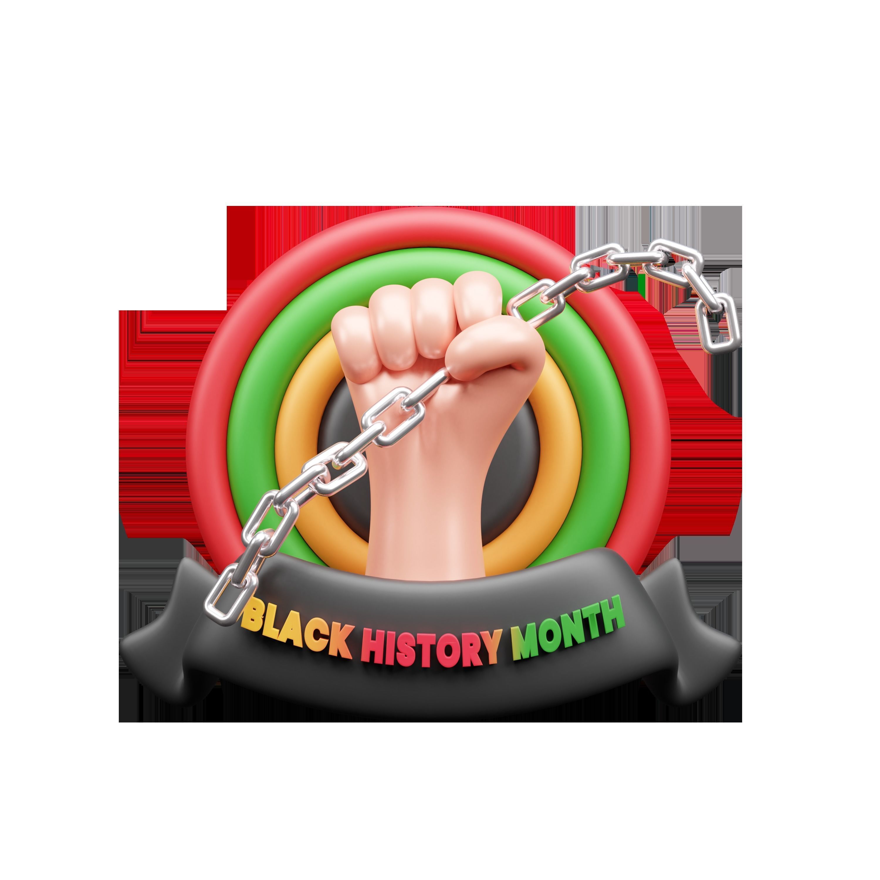 Black History Month 3d  Icon 3D model_11