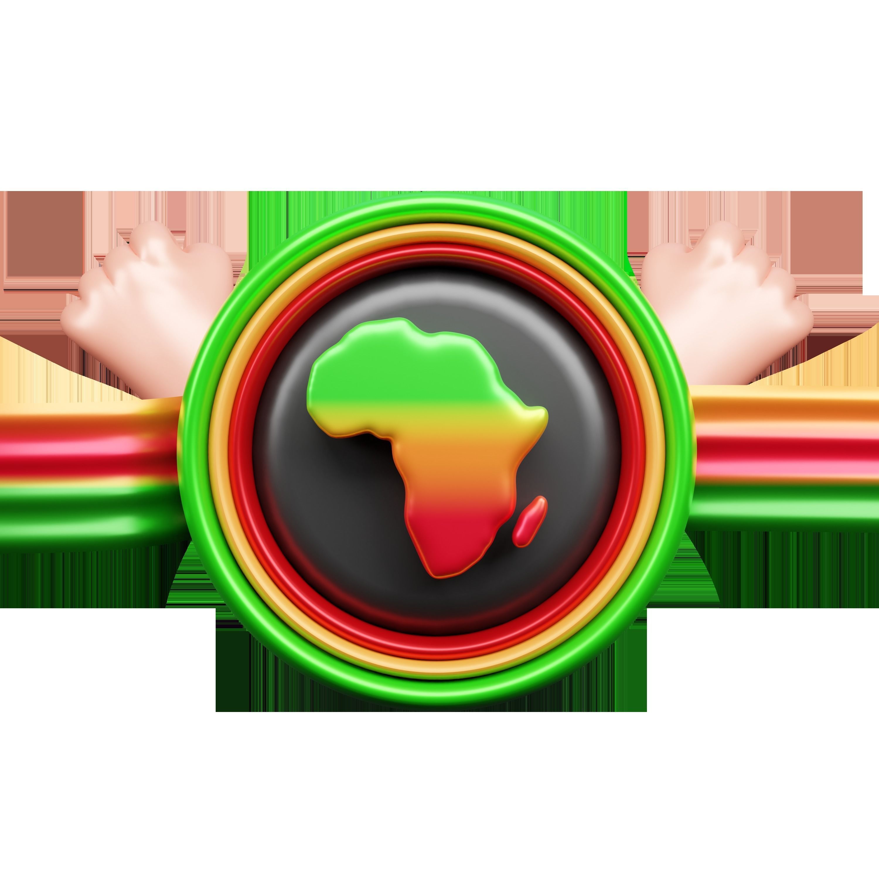 Black History Month 3d  Icon 3D model_12