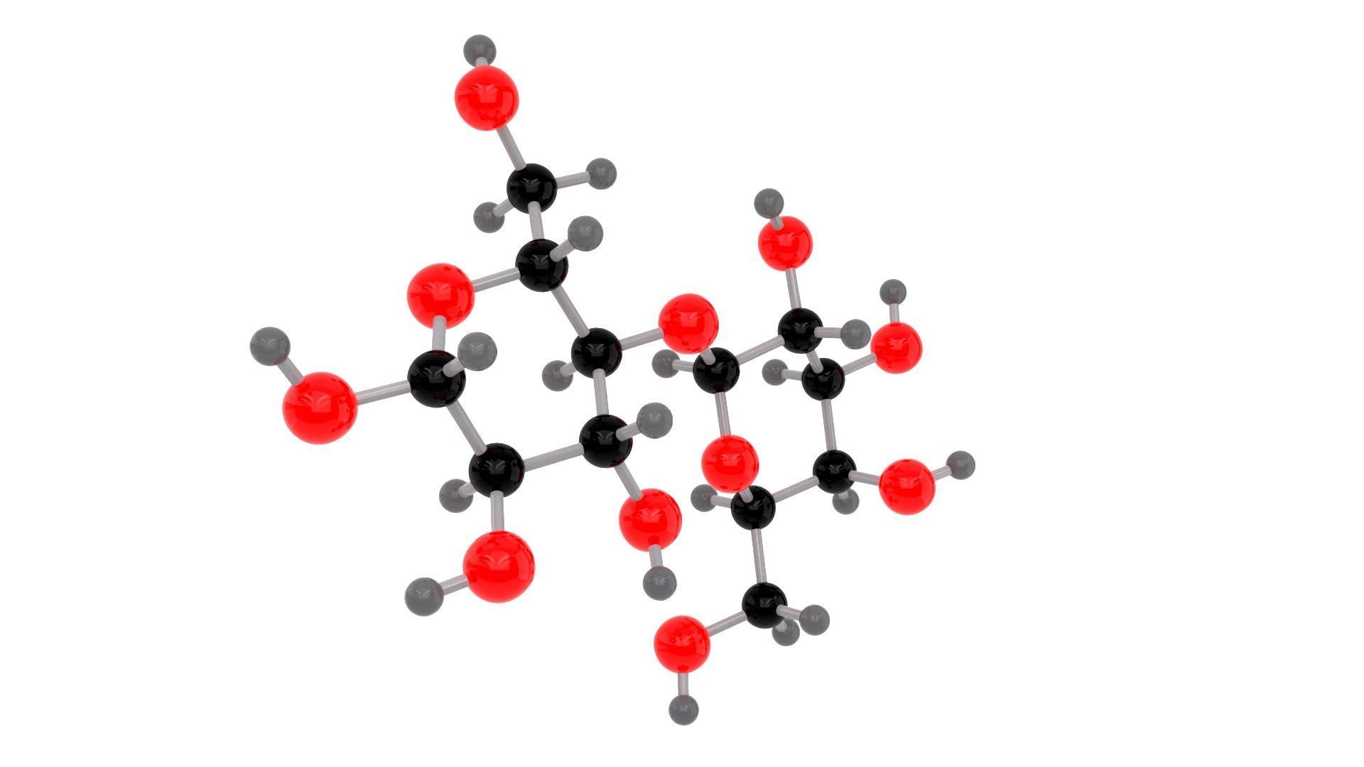 Lactose - Molecule 3D model_5