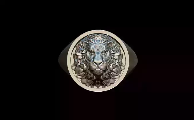 Lion Ring 3D print model
