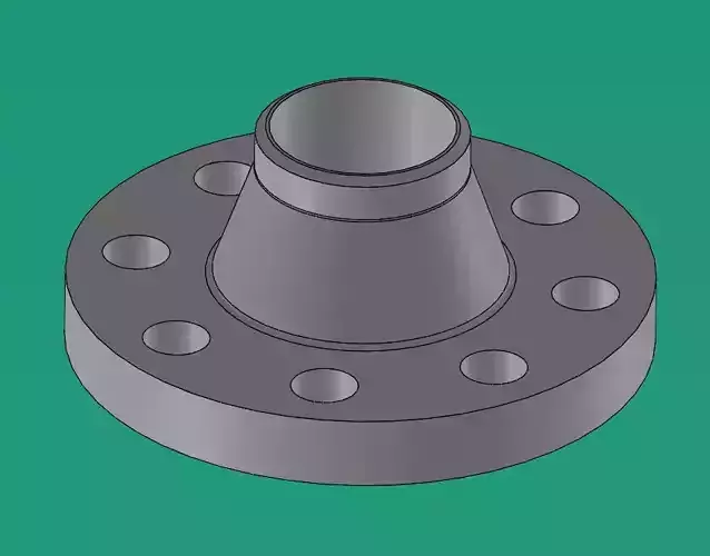WN Flange Configurations ANSI 300 3D model