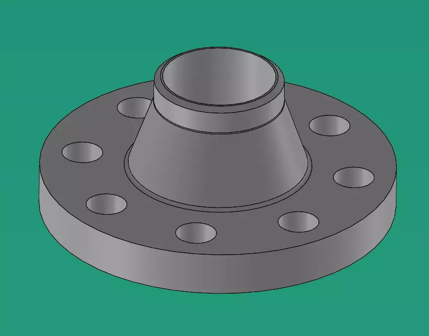 WN Flange Configurations ANSI 300 3D model_0