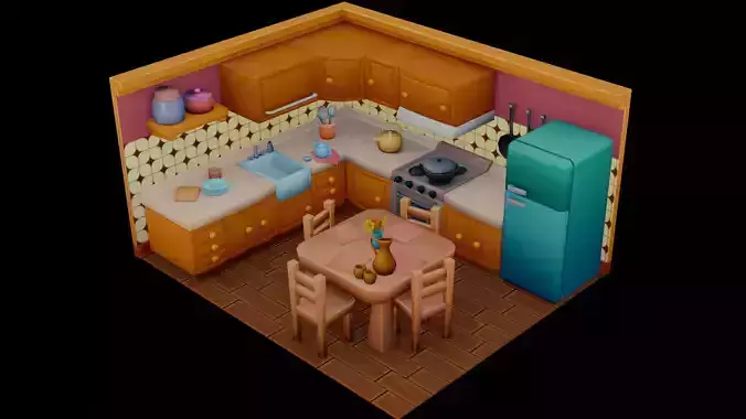 Stylized Kitchen