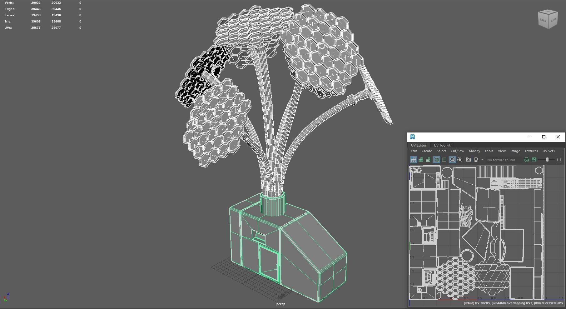 Solar Flower Low-poly 3D model_8
