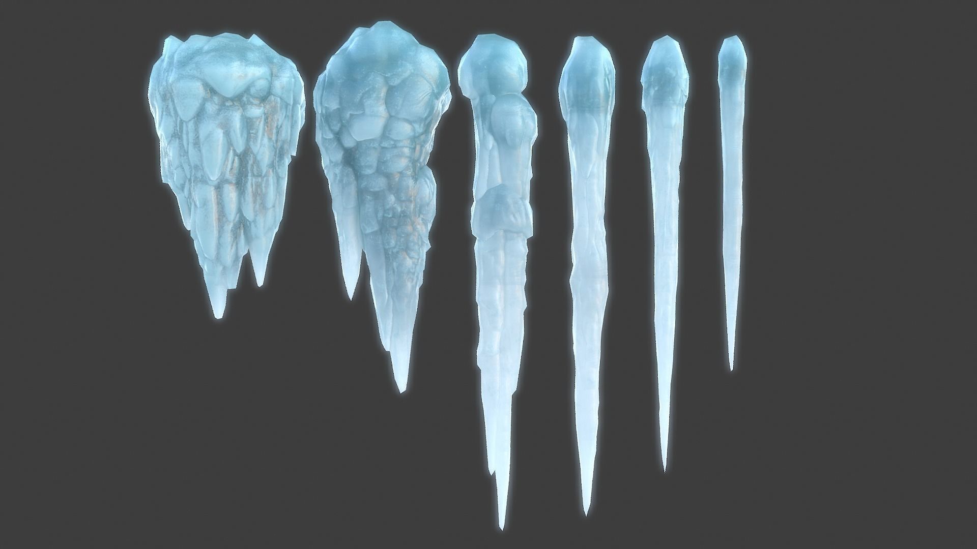 42 Low poly Ice Cave Modulars - 240103 Low-poly 3D model_15