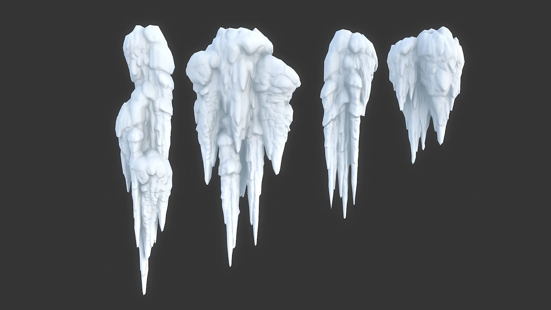 42 Low poly Ice Cave Modulars - 240103 Low-poly 3D model_19