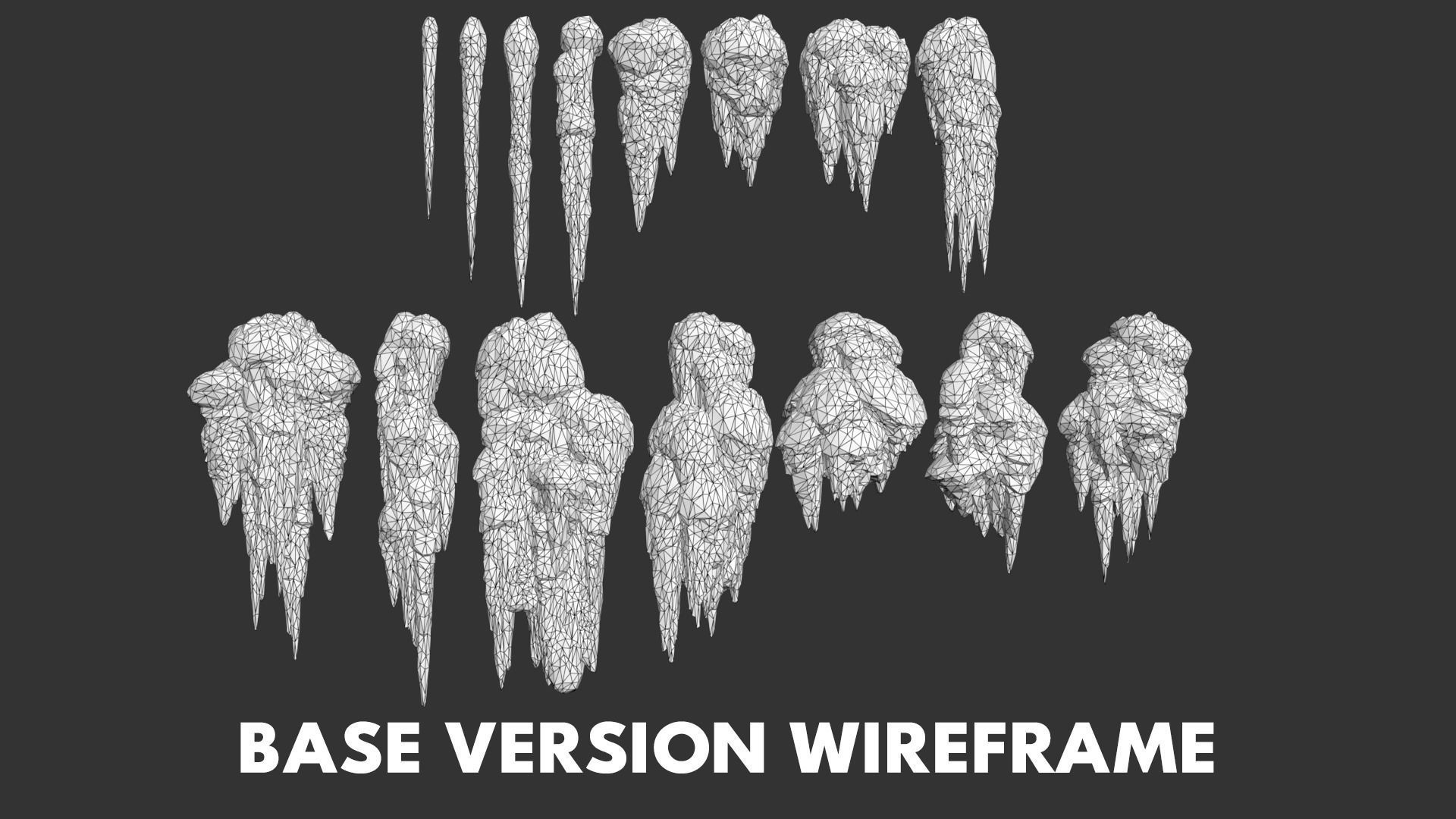 42 Low poly Ice Cave Modulars - 240103 Low-poly 3D model_7