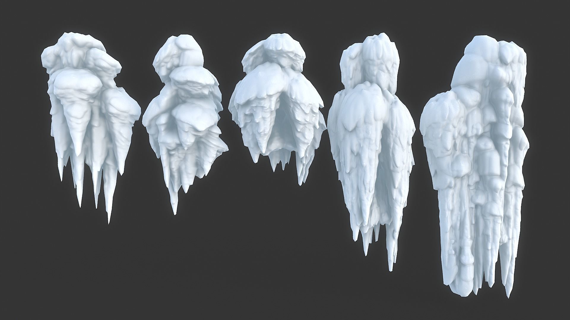 42 Low poly Ice Cave Modulars - 240103 Low-poly 3D model_20